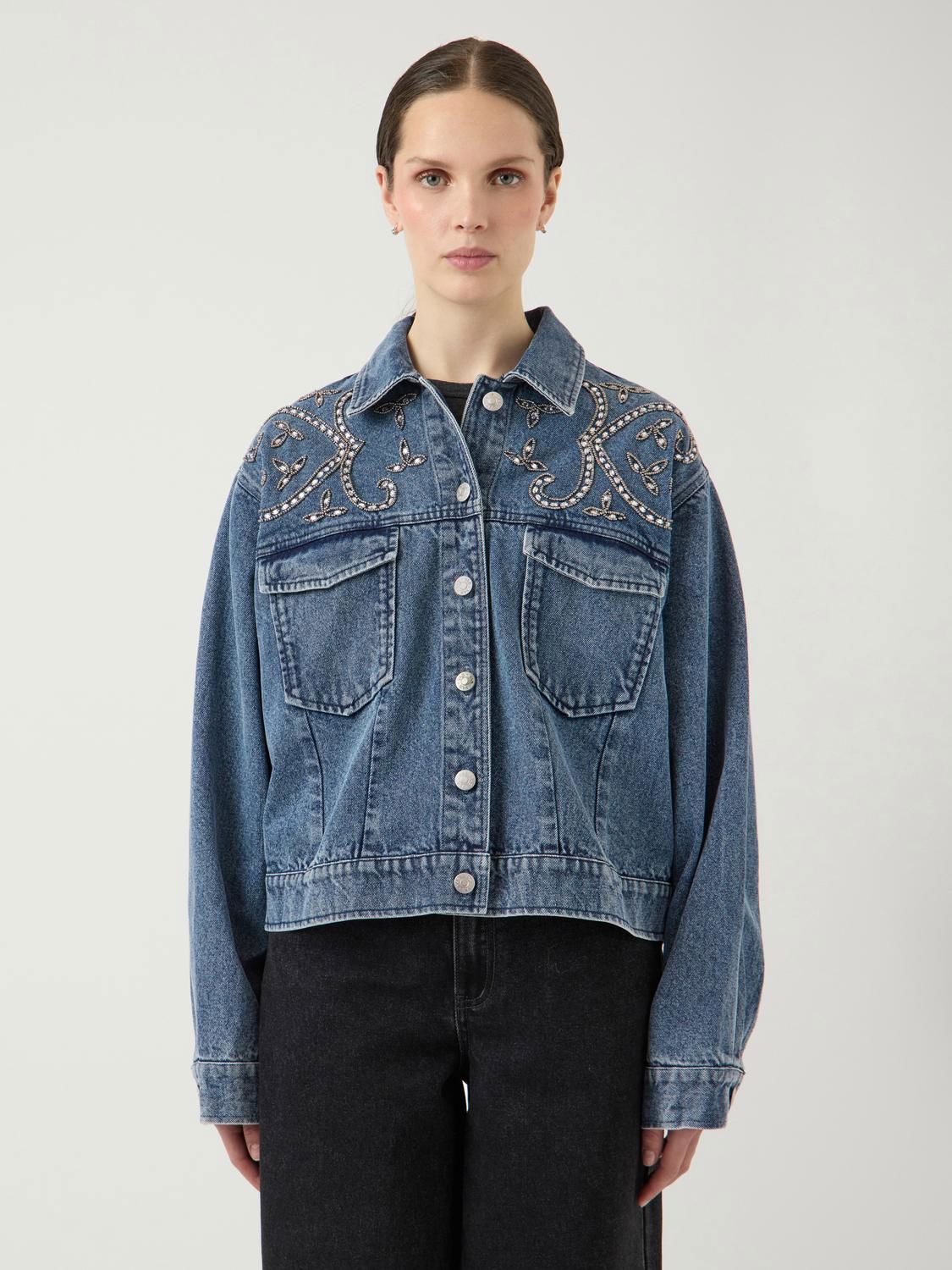 Yasvision Ls Denim Emb Jacket - Fest