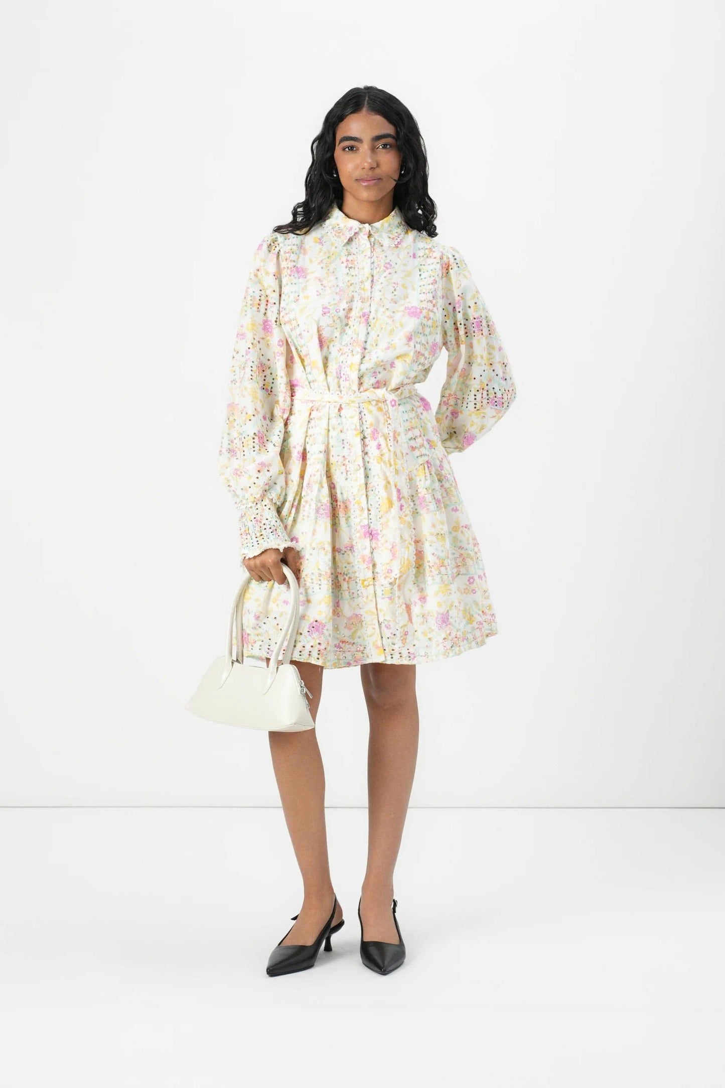 Mellia LS embroidered dress