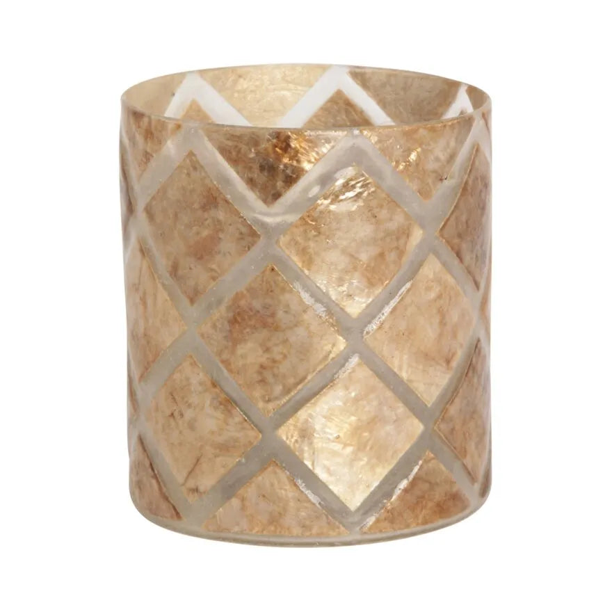 Varca telysholder ruter bronze