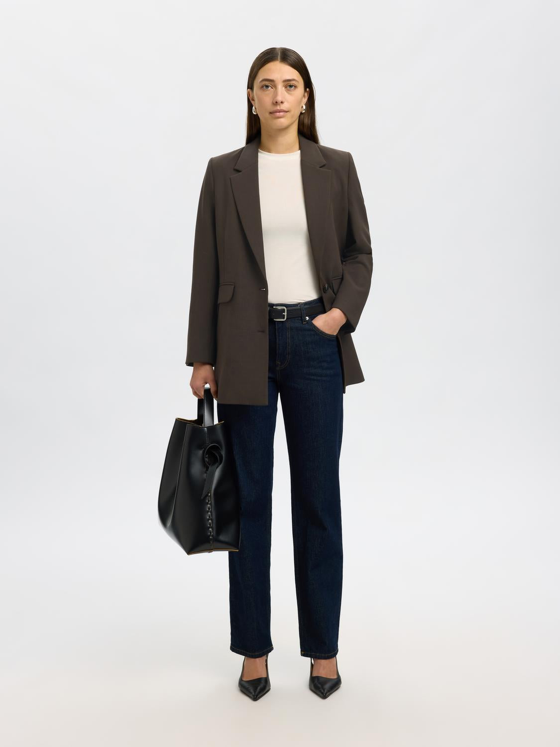 Slfrita Ls Relaxed Blazer Mel Noos