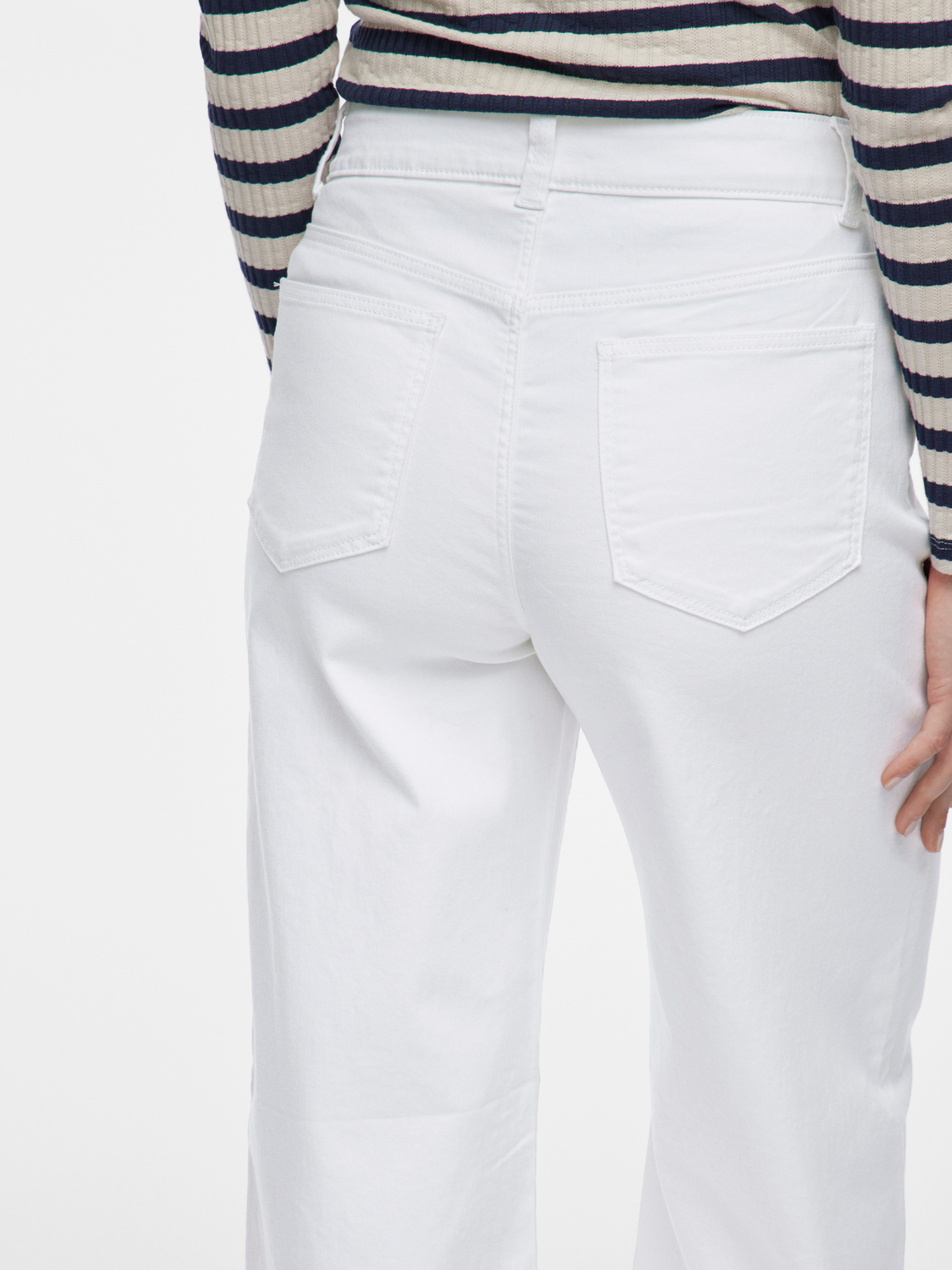 Emma HW wide jeans - Hvit