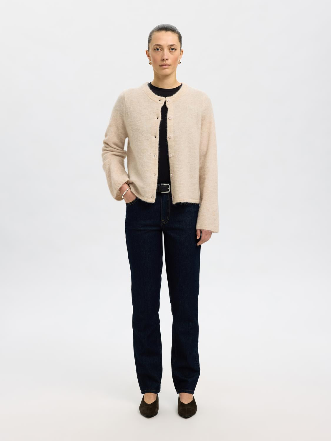 Slflulu new ls knit cardigan