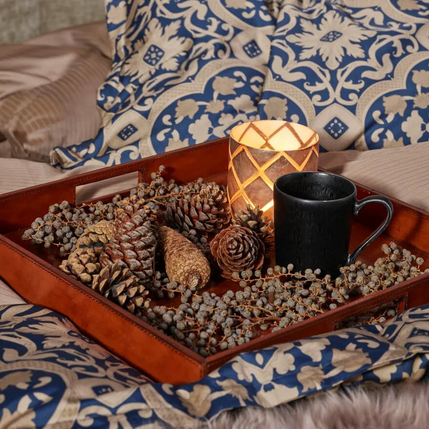 Varca telysholder ruter bronze