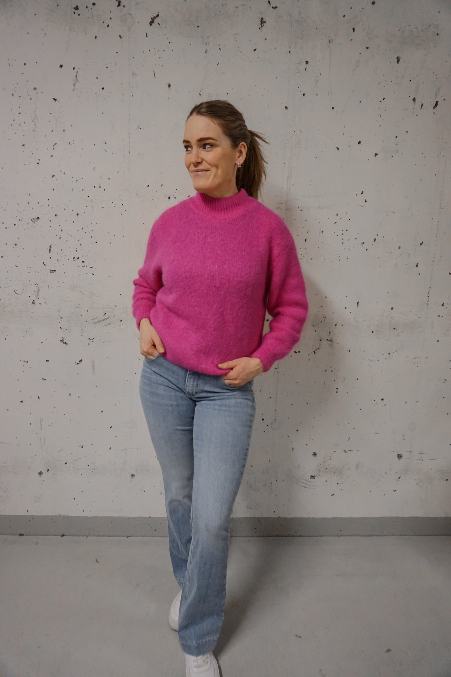 Alpaca genser m/hals