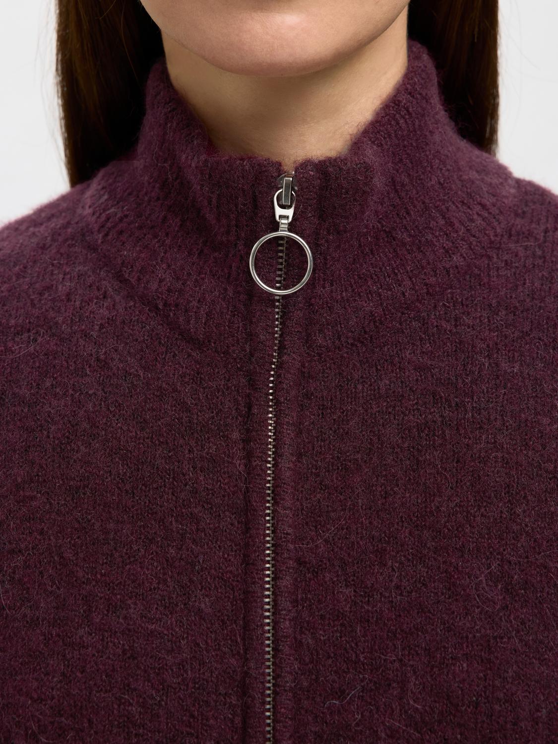 Slfsia Ras Ls Knit Zipper Cardigan Noos