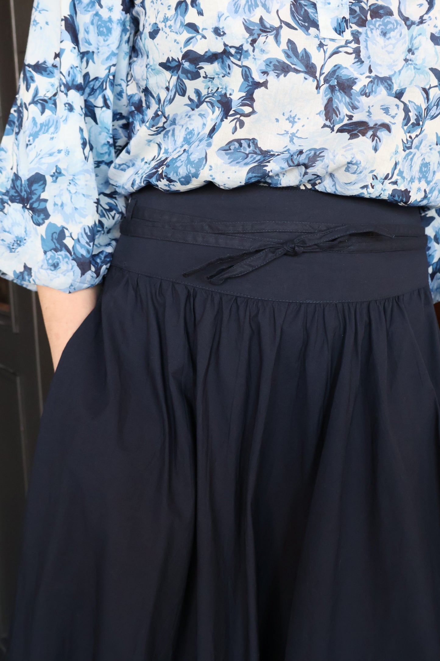 Astrid Skirt Marine Poplin