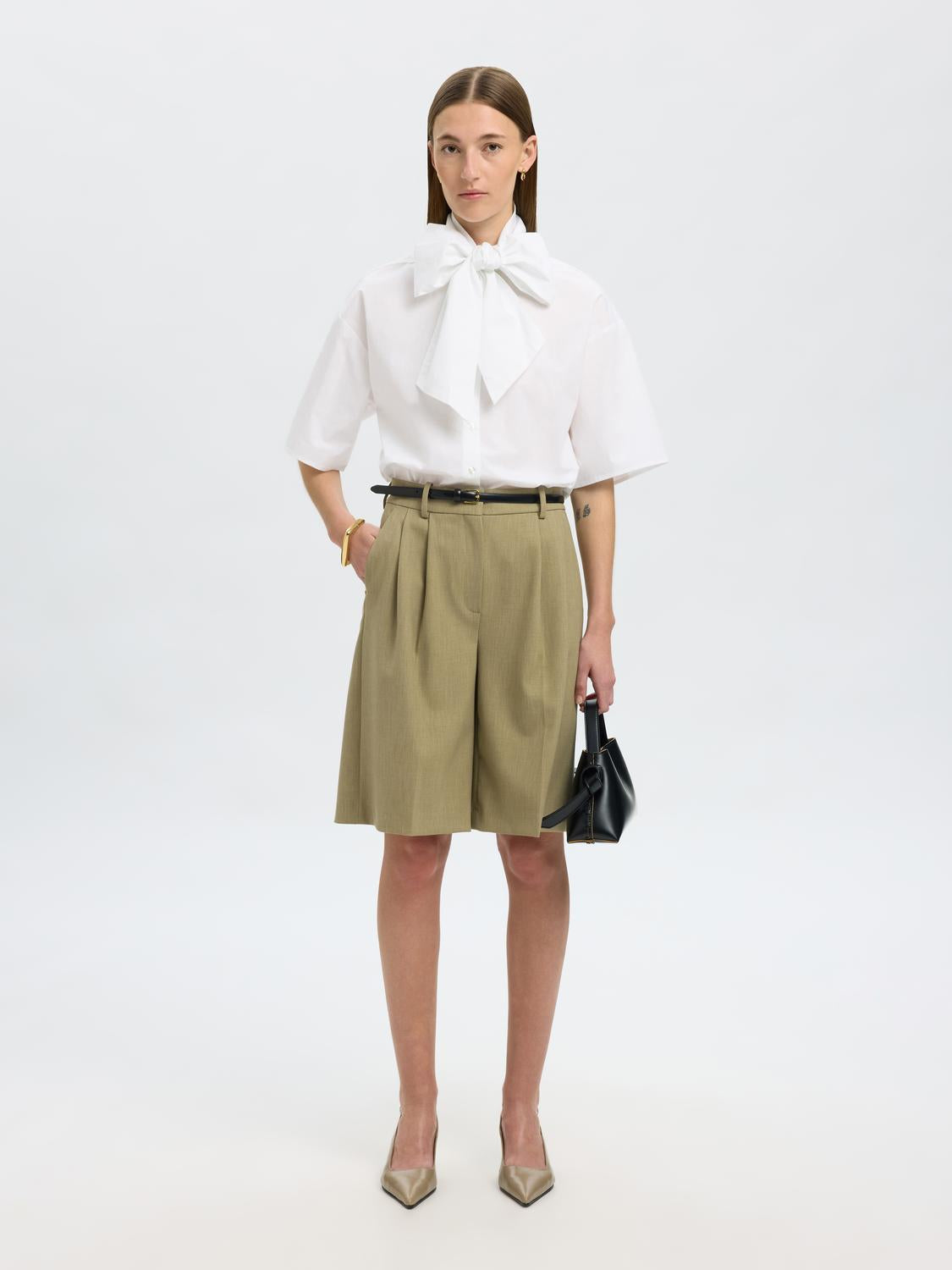 Slfaya-juno 2/4 bow shirt