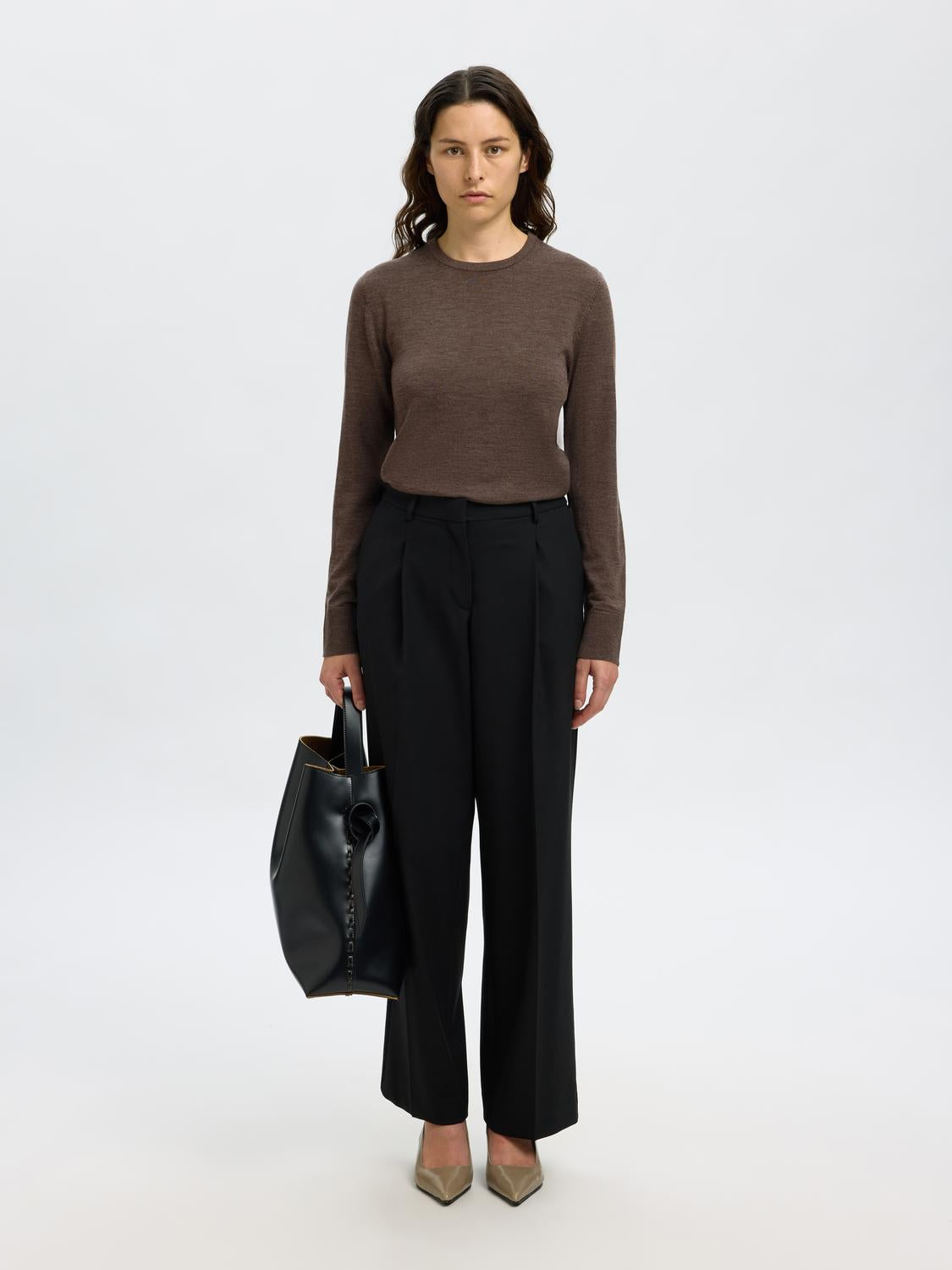 SLFTHEA LS KNIT MERINO O-NECK