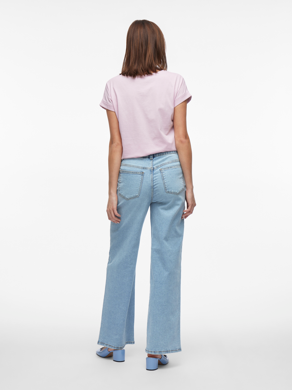 Emma HW wide jeans - Light Blue Denim