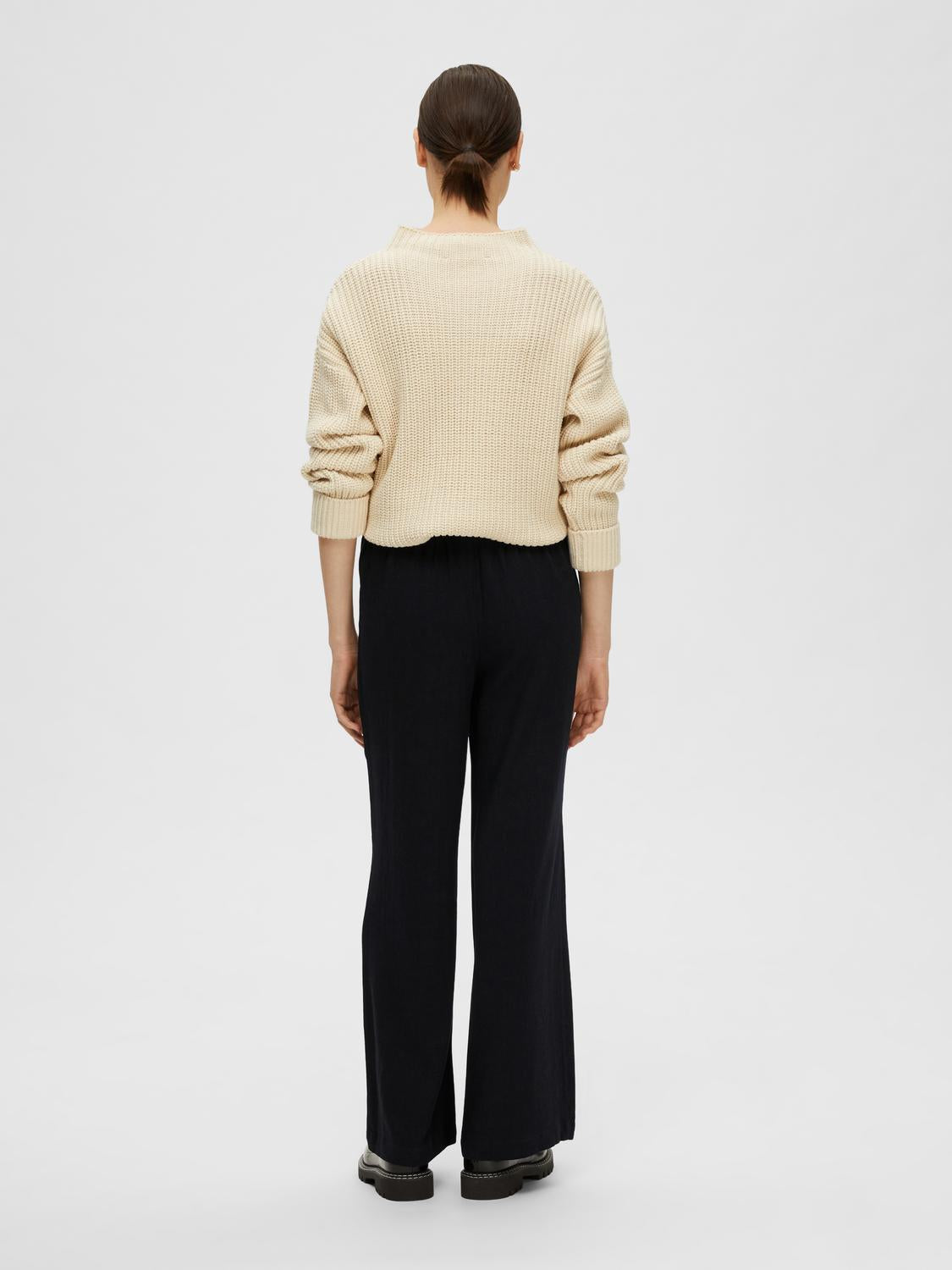 Slfviva-gulia hw long linen pant
