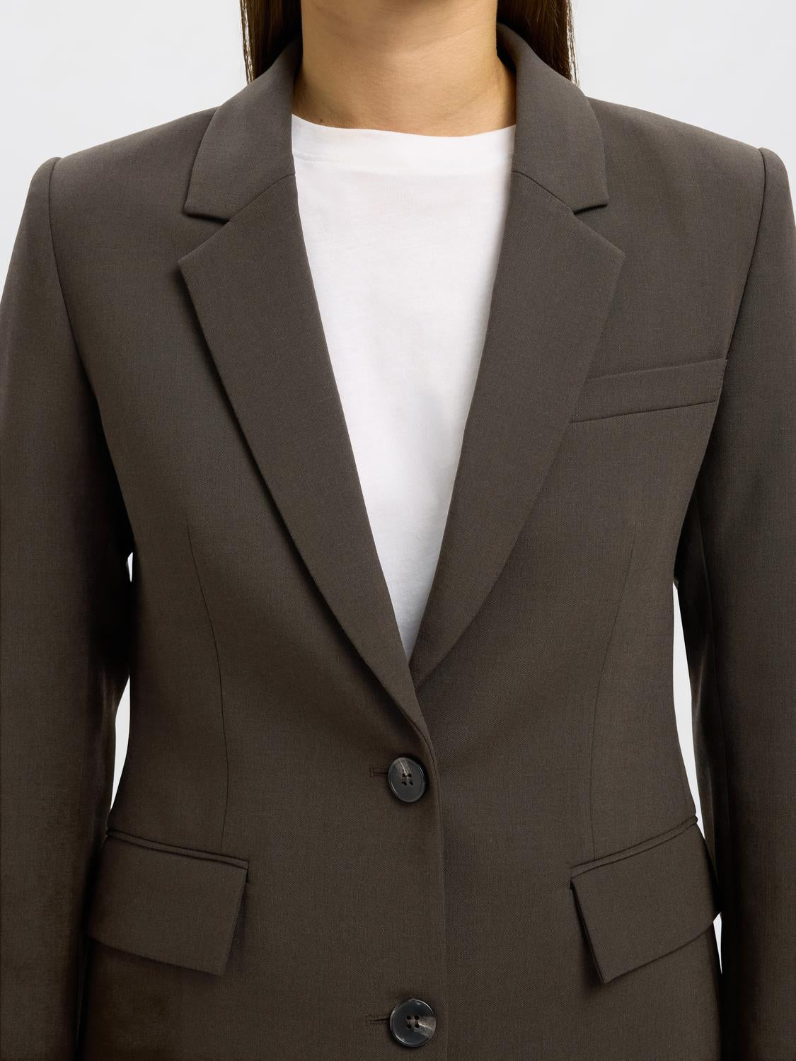 Slfrita Ls Classic Blazer Mel Noos