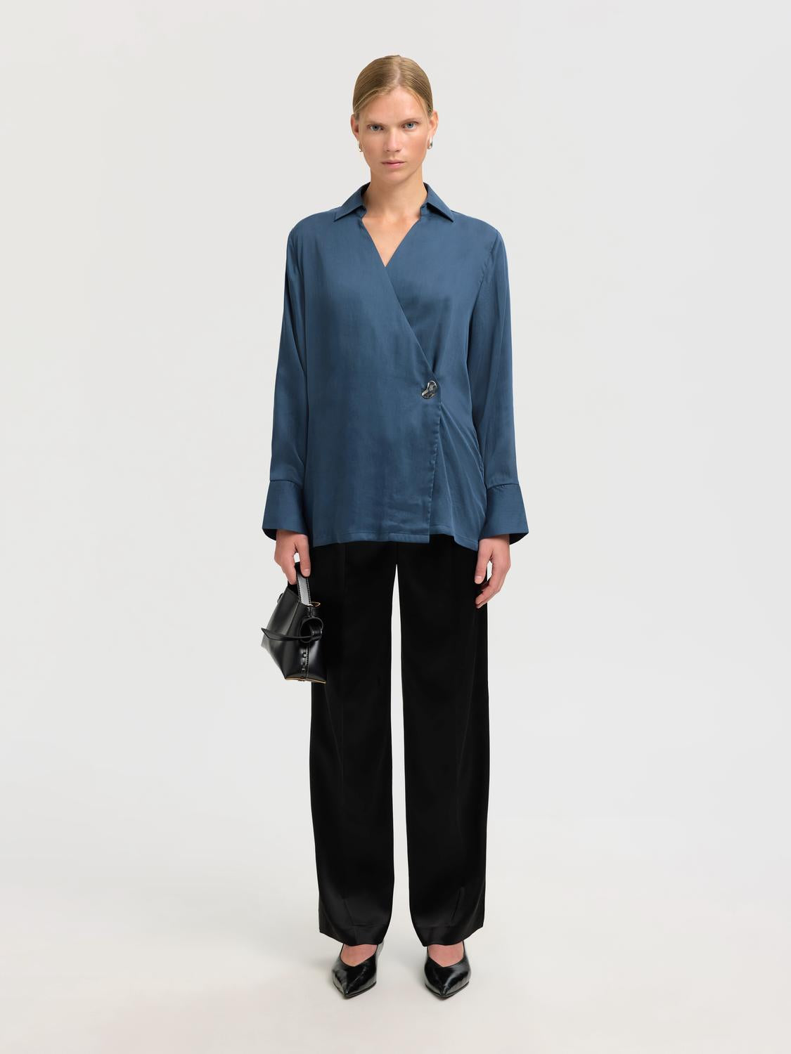 Slfjolly Ls Wrap Top B