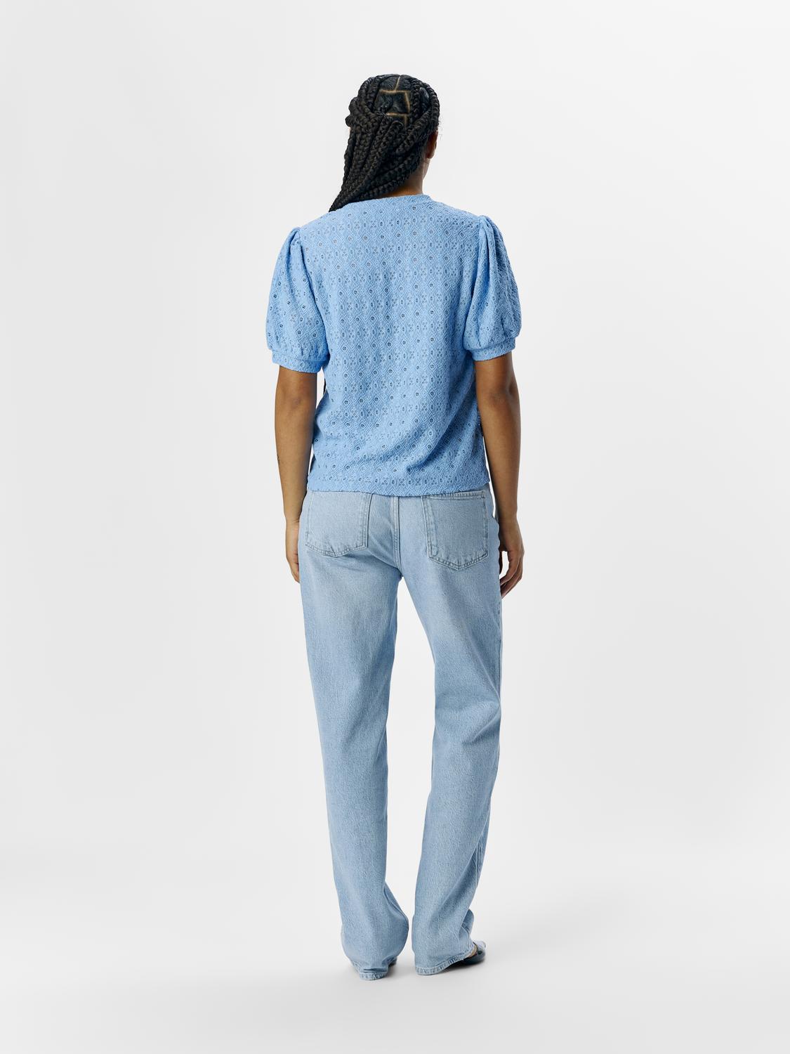 Laila S/S RE Top - Cornflower Blue