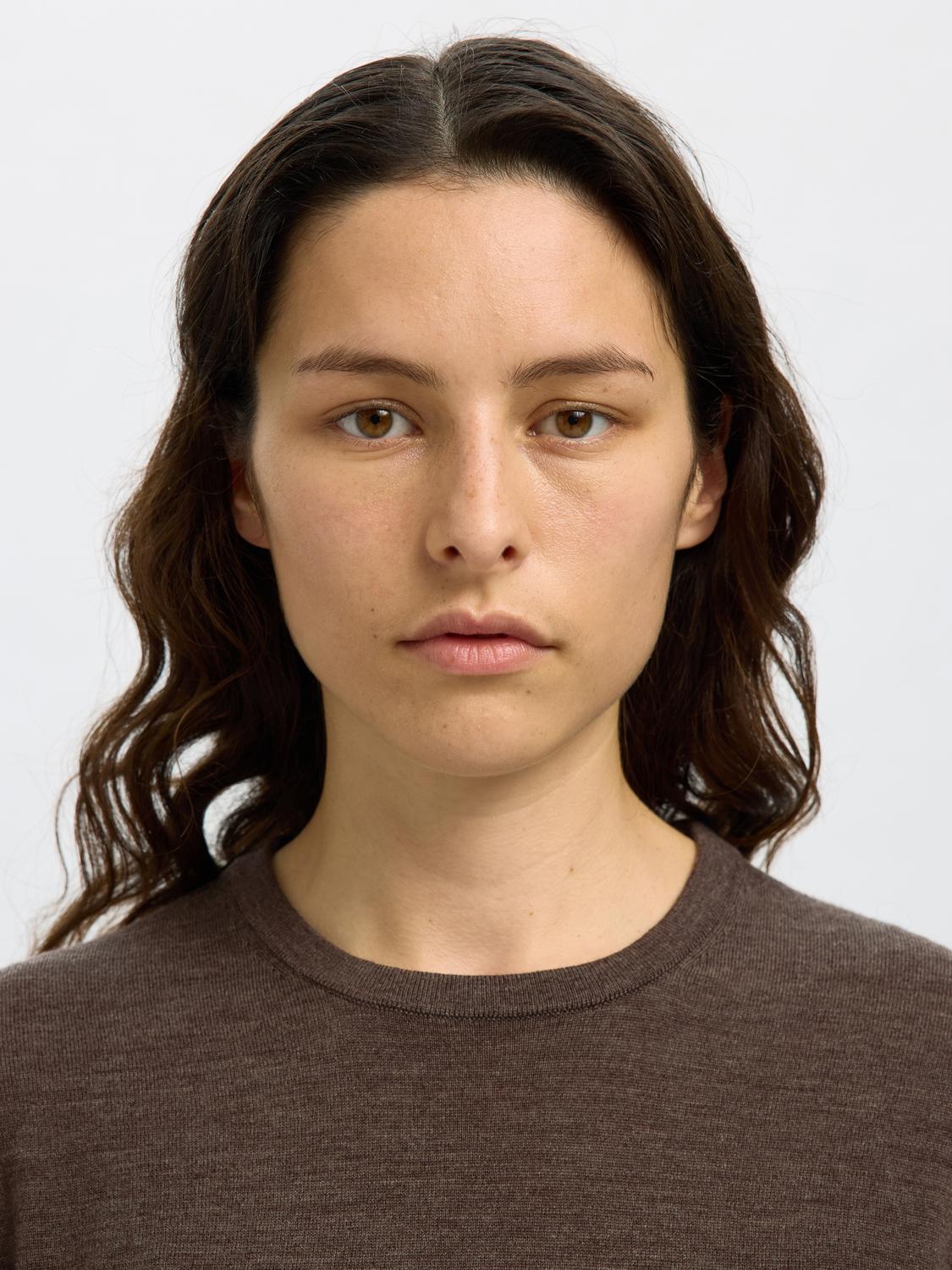 SLFTHEA LS KNIT MERINO O-NECK