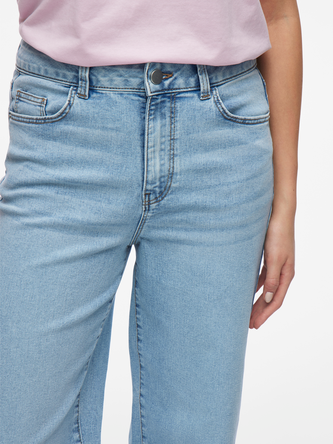 Emma HW wide jeans - Light Blue Denim