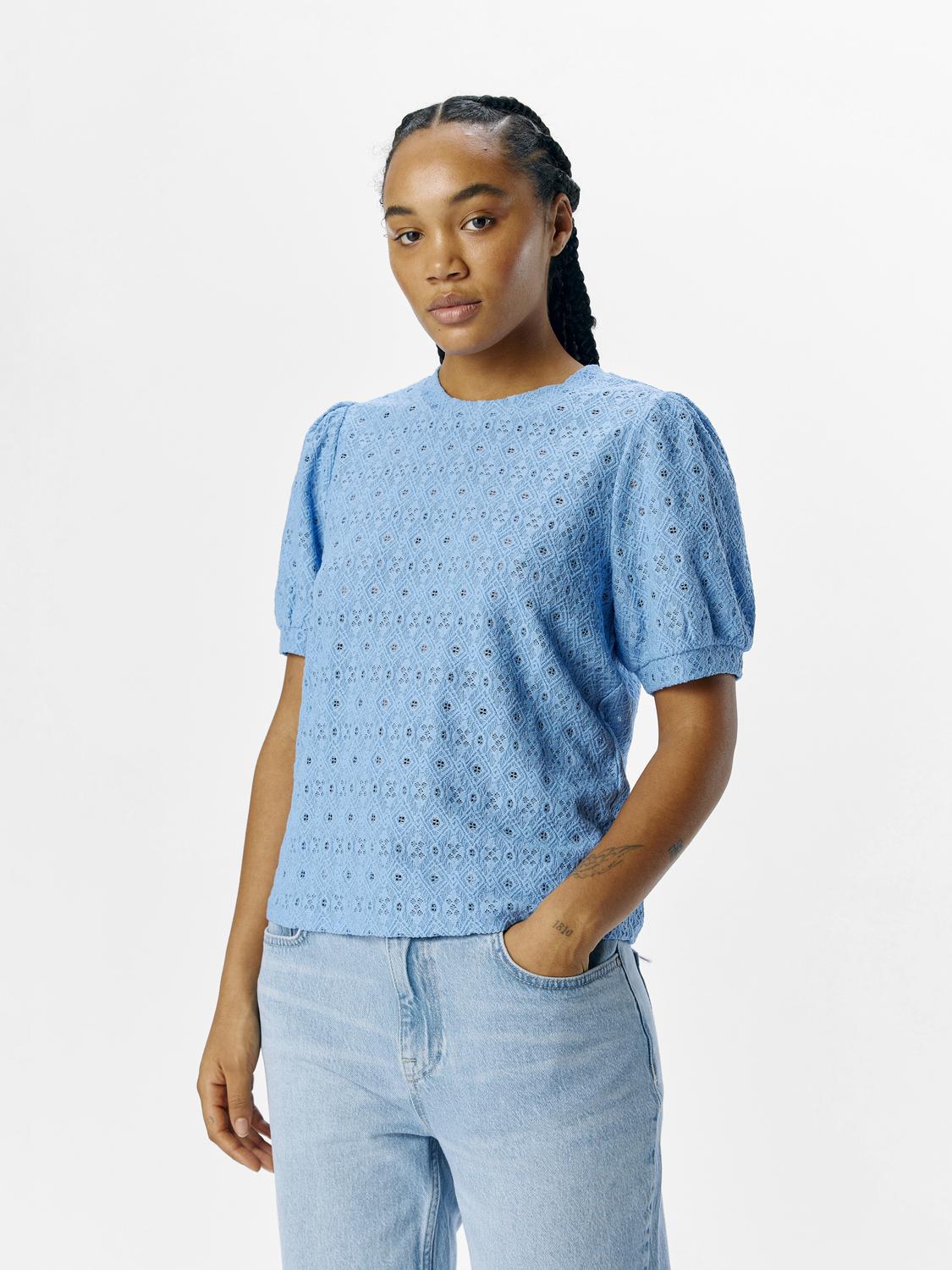 Laila S/S RE Top - Cornflower Blue