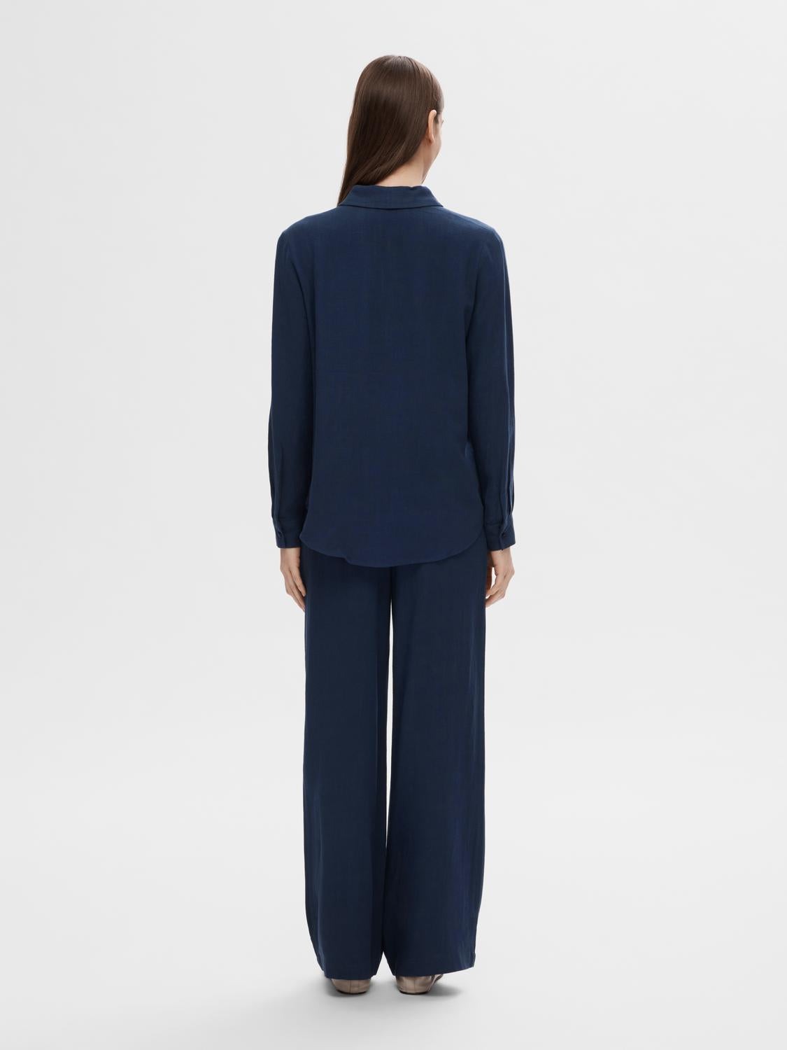 Slfviva-gulia hw long linen pant