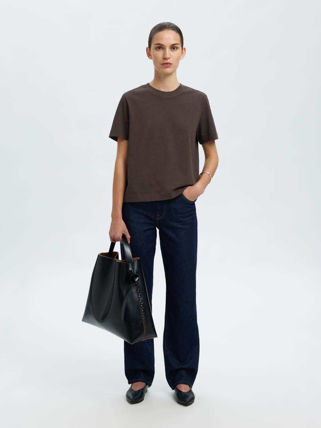 Slfessential ss boxy tee