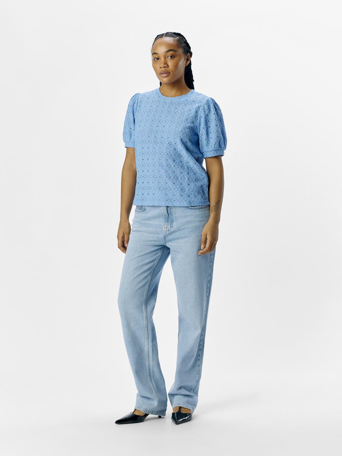 Laila S/S RE Top - Cornflower Blue