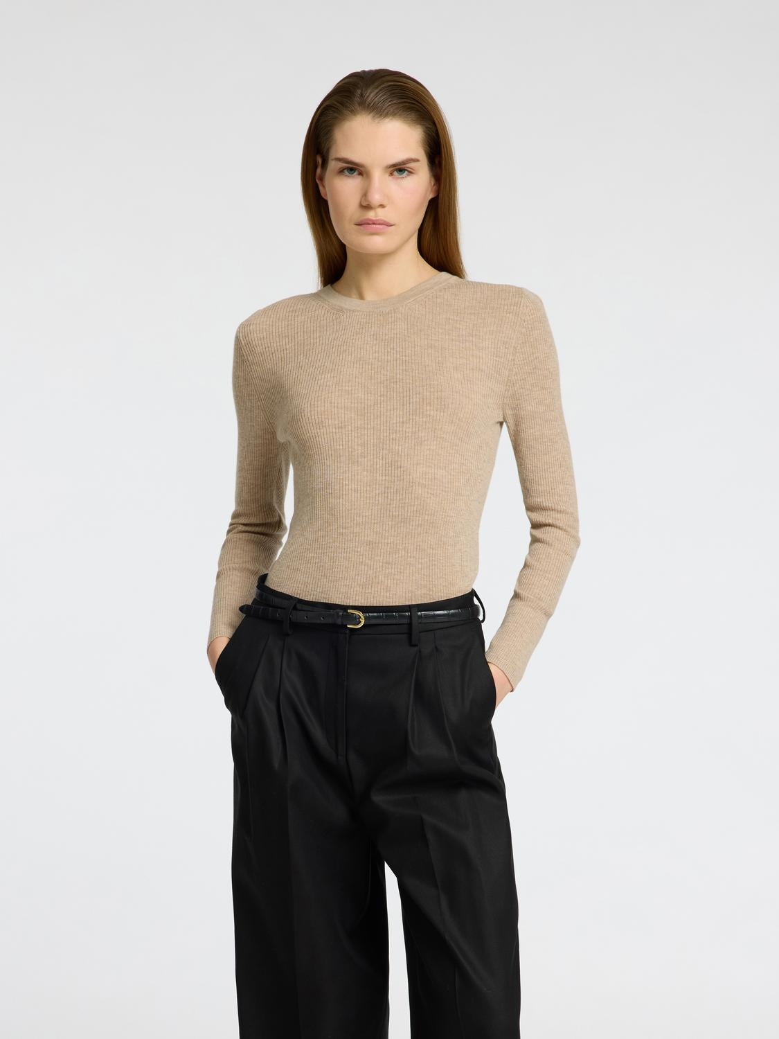 Ingrid ls knit lano o-neck