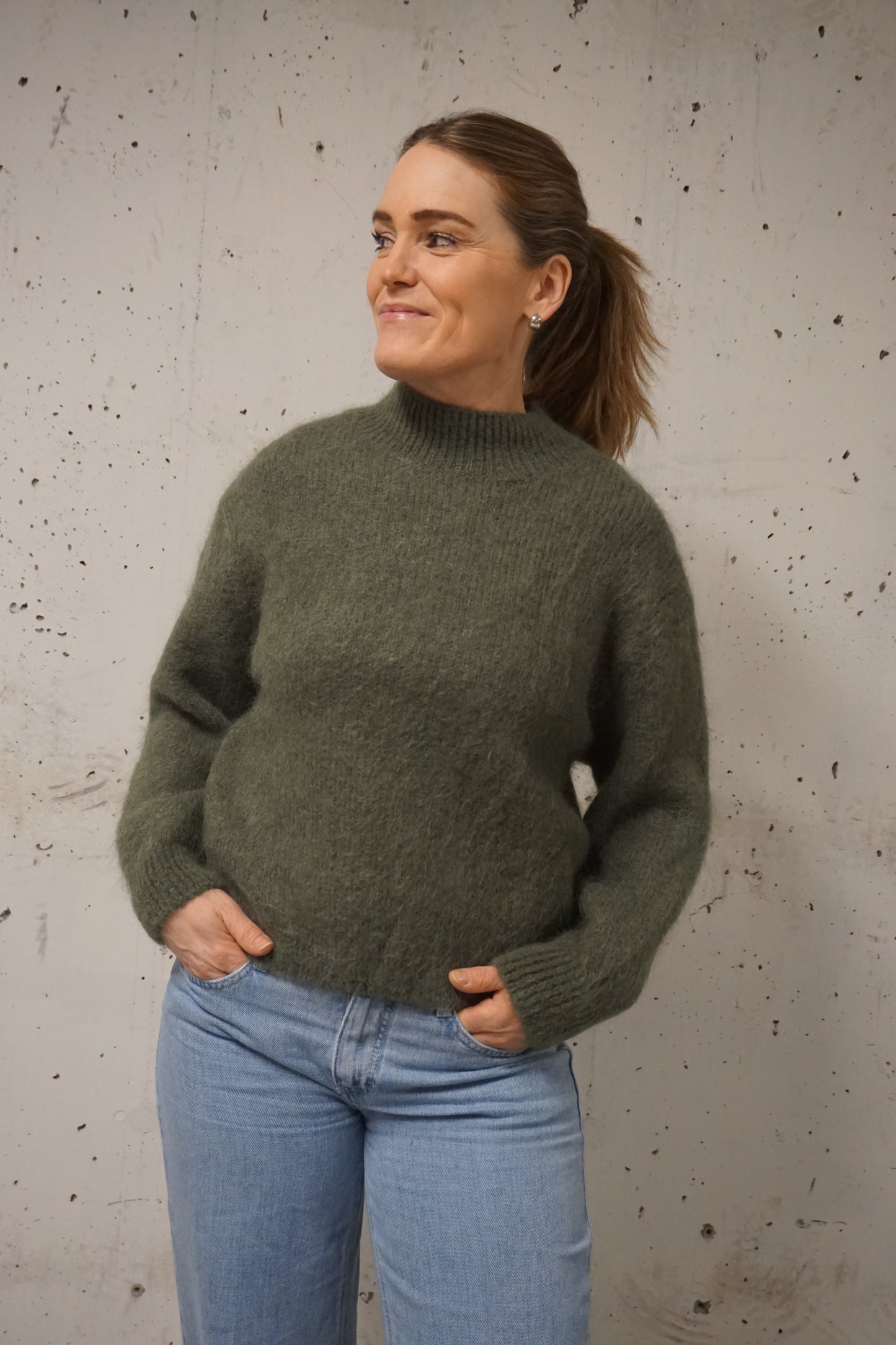 Alpaca genser m/hals