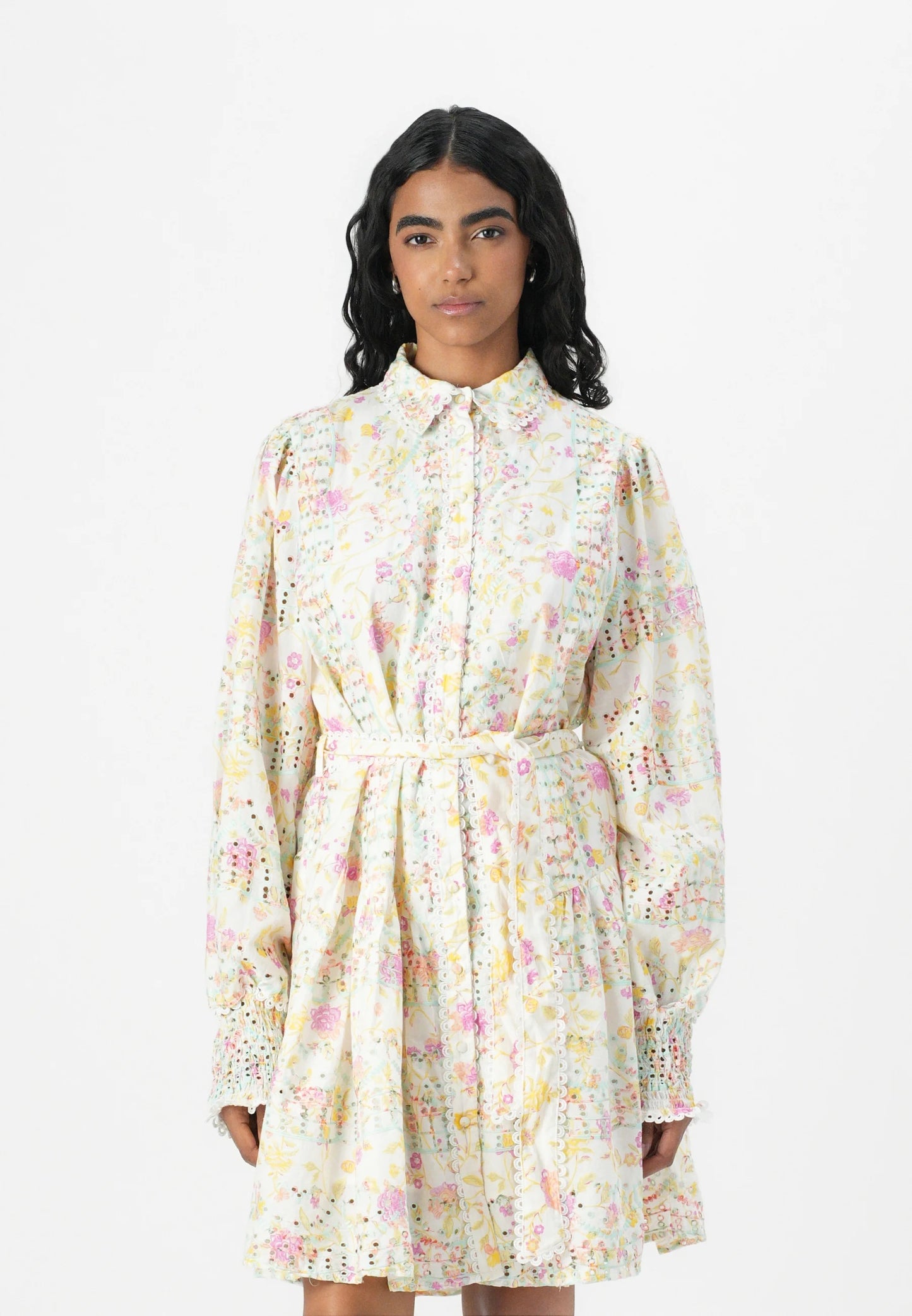Mellia LS embroidered dress