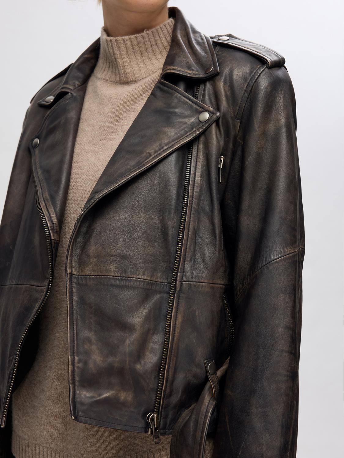 Slfnana Biker Leather Jacket