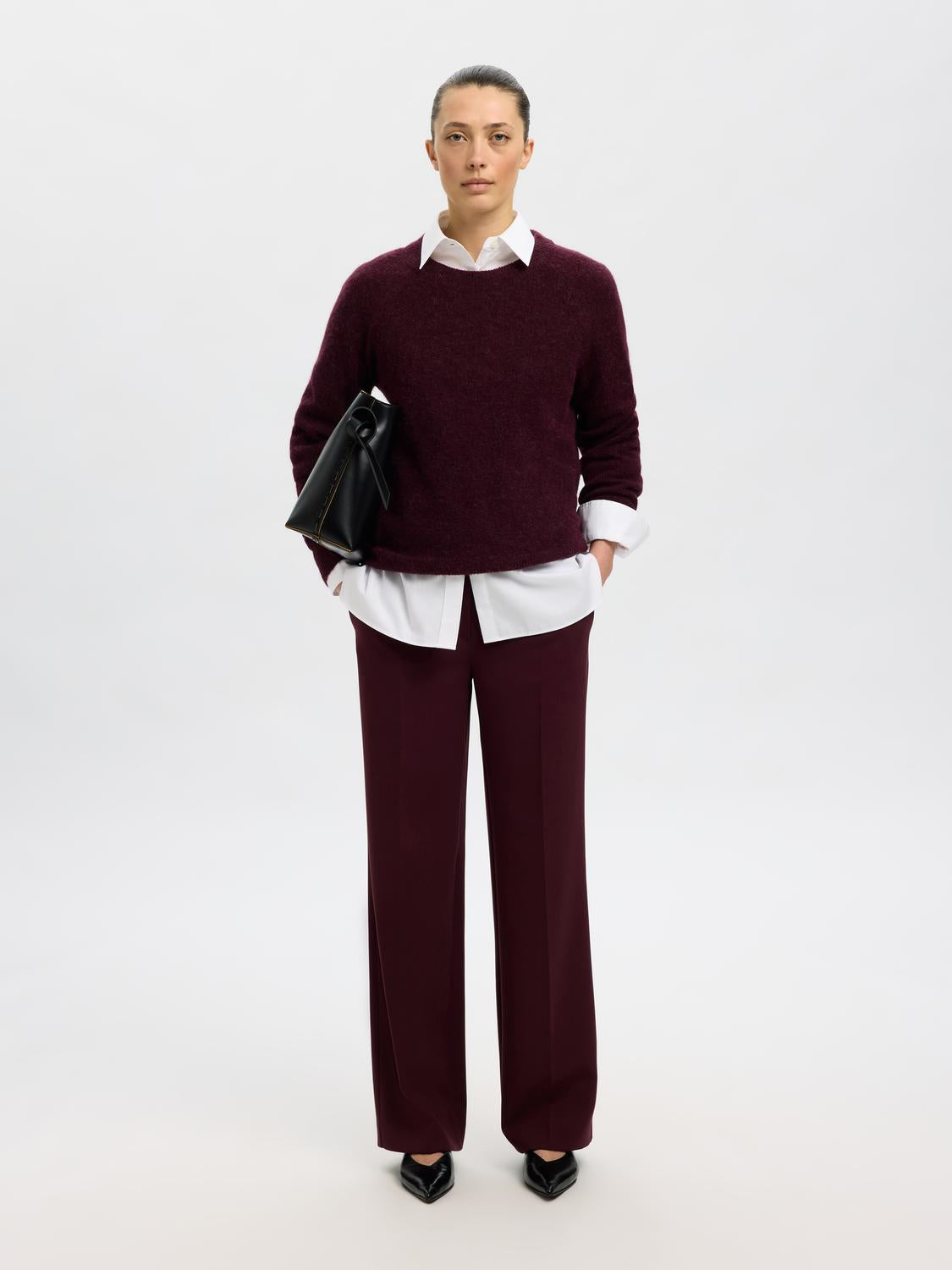 Slflulu ls knit o-neck