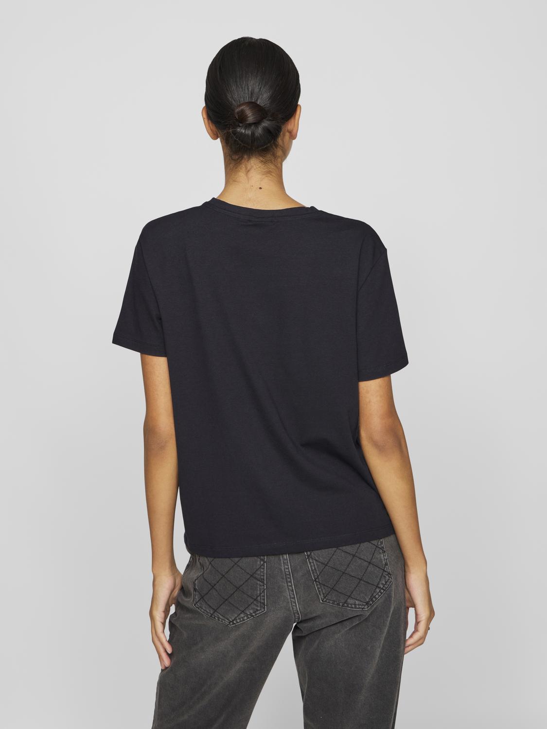 Nora T-skjorte med rund hals - Black Beauty