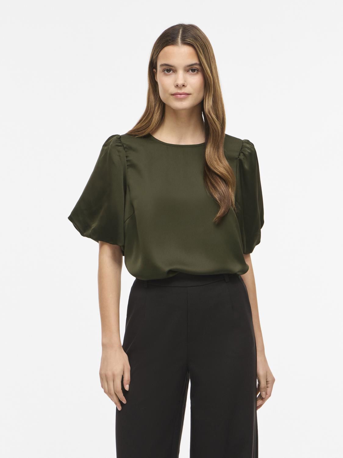 Viellette 2/4 Satin Puff Top - Noos