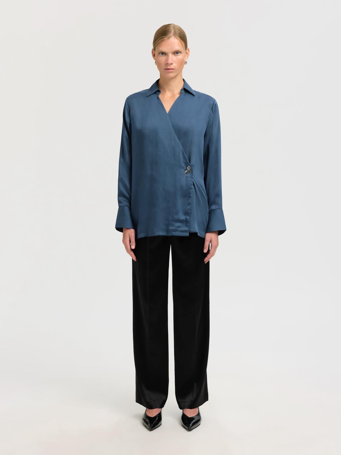 Slfjolly Ls Wrap Top B