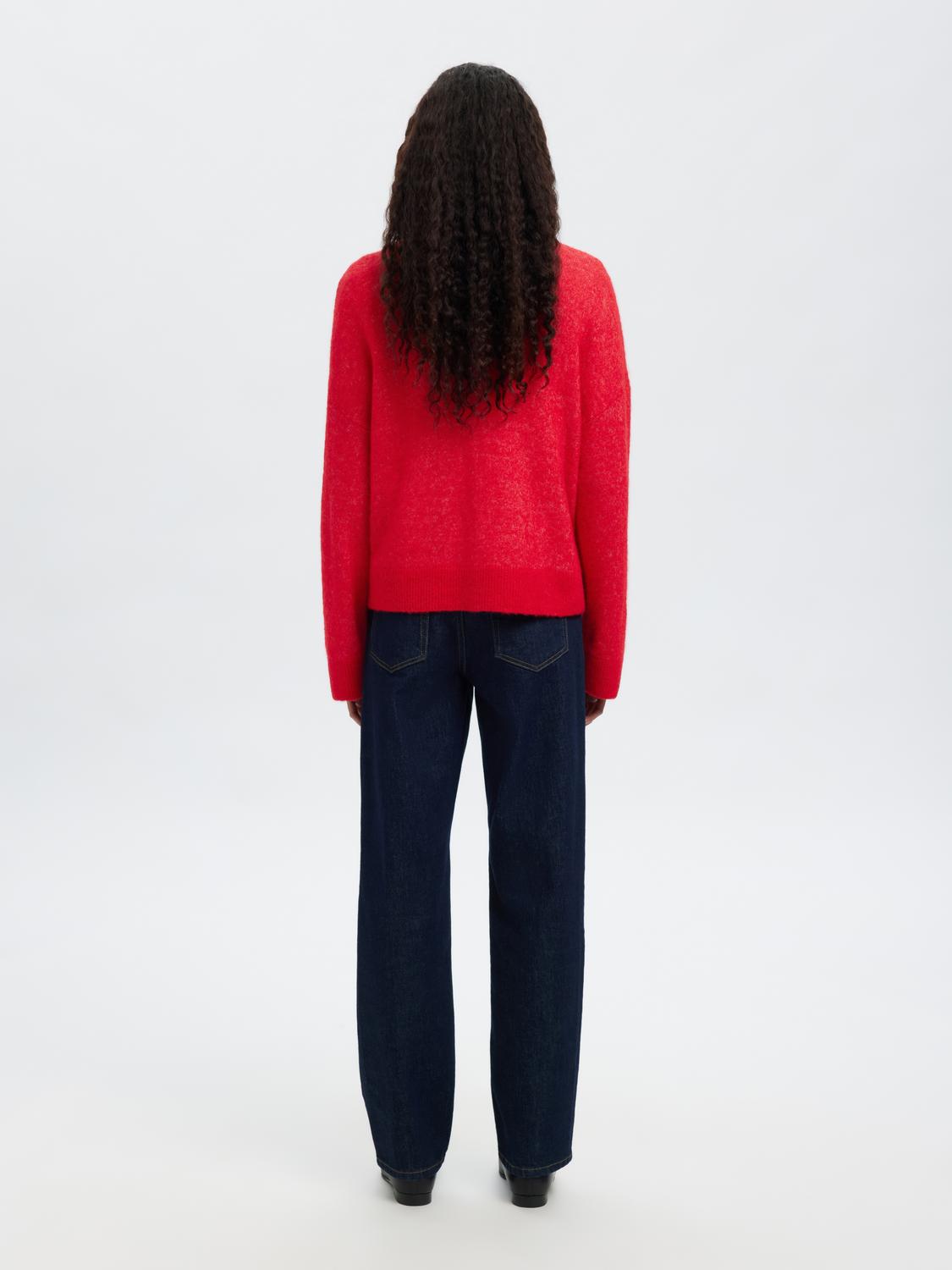 Slfsia ls knit zipper cardigan