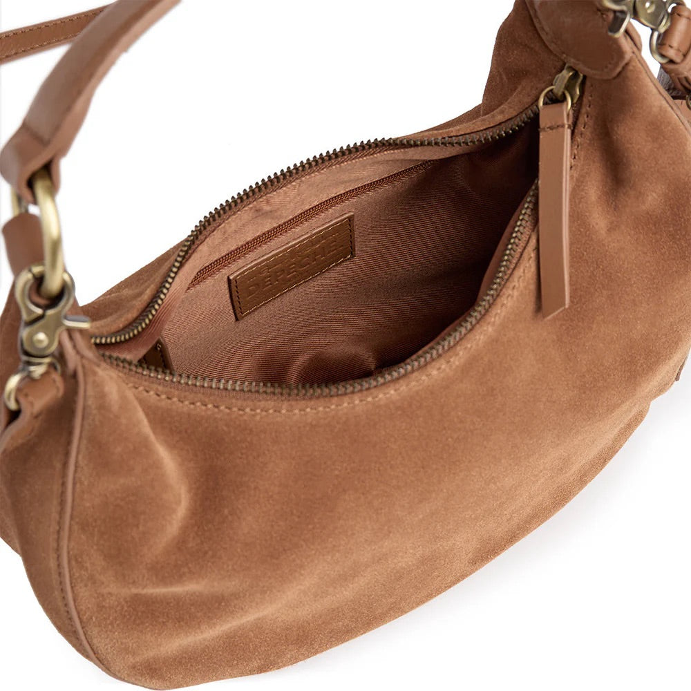 Suede crossbody bag