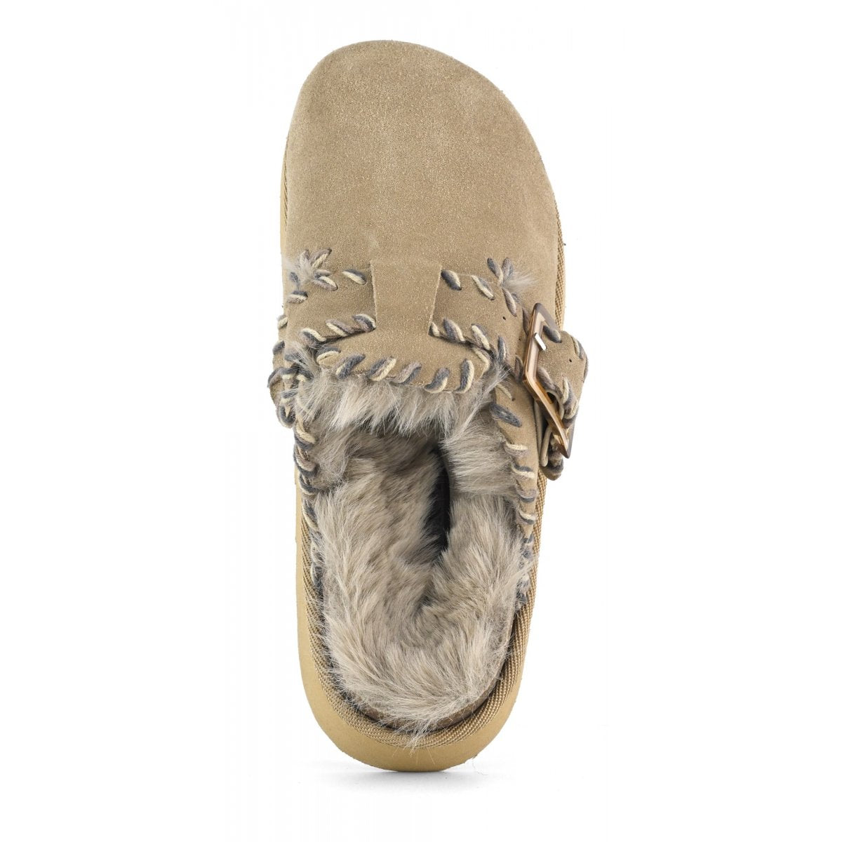 PLATFORM SABOT WOOL STITCHINGS