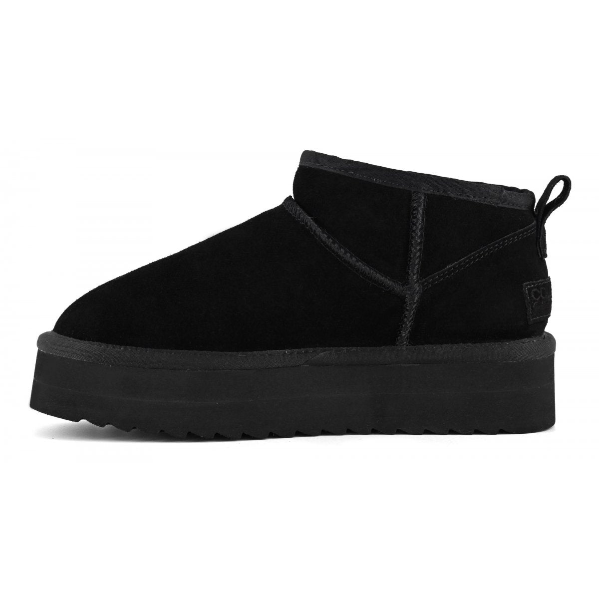 Platform winter boot in suede