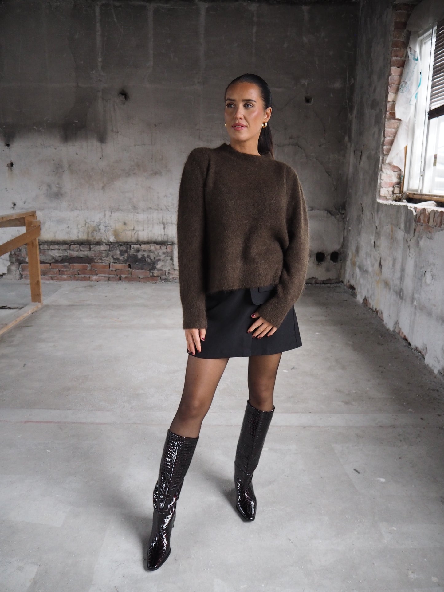 Bella mohair sweater mocha