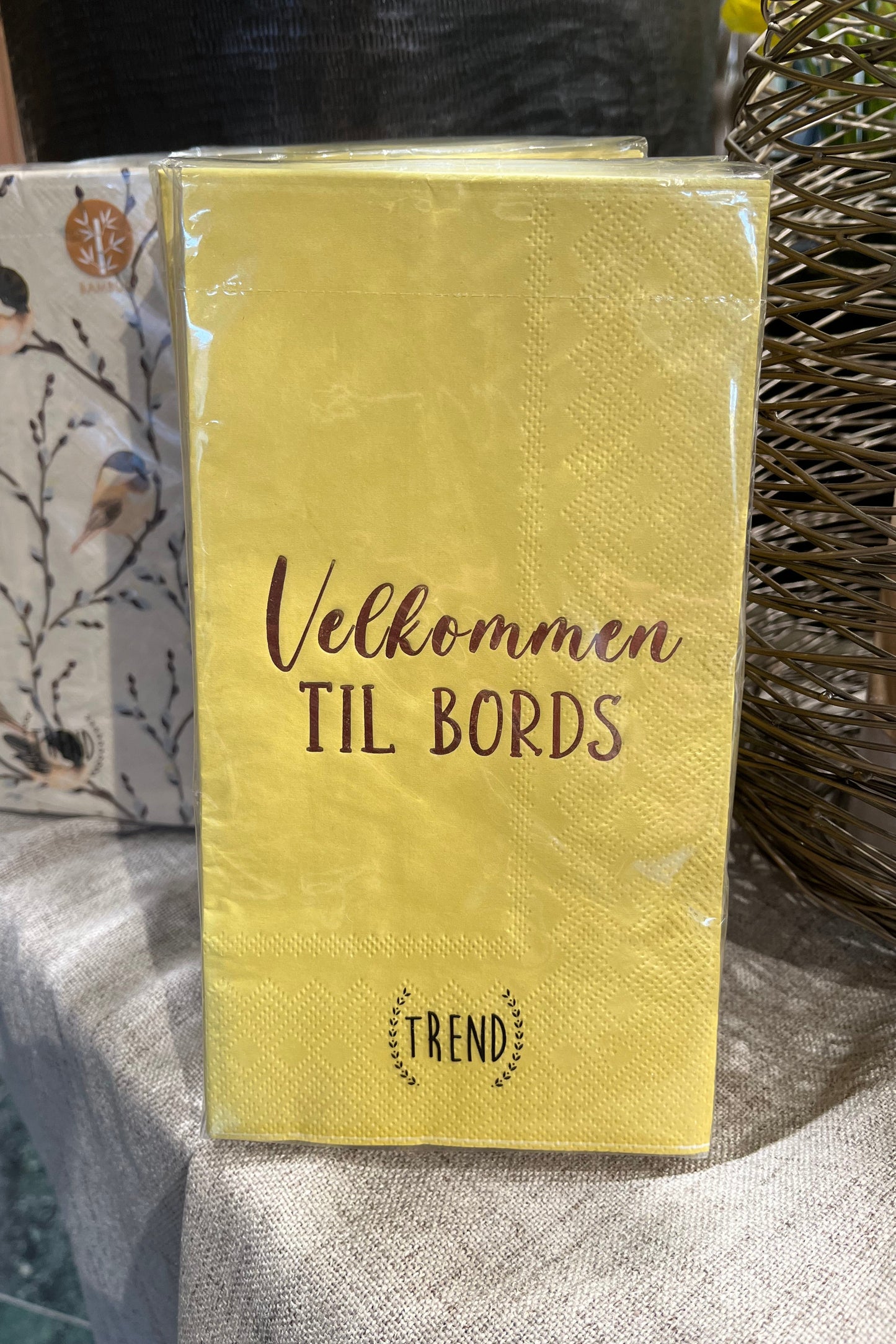 SERVIETTER VELKOMMEN TIL BORDS