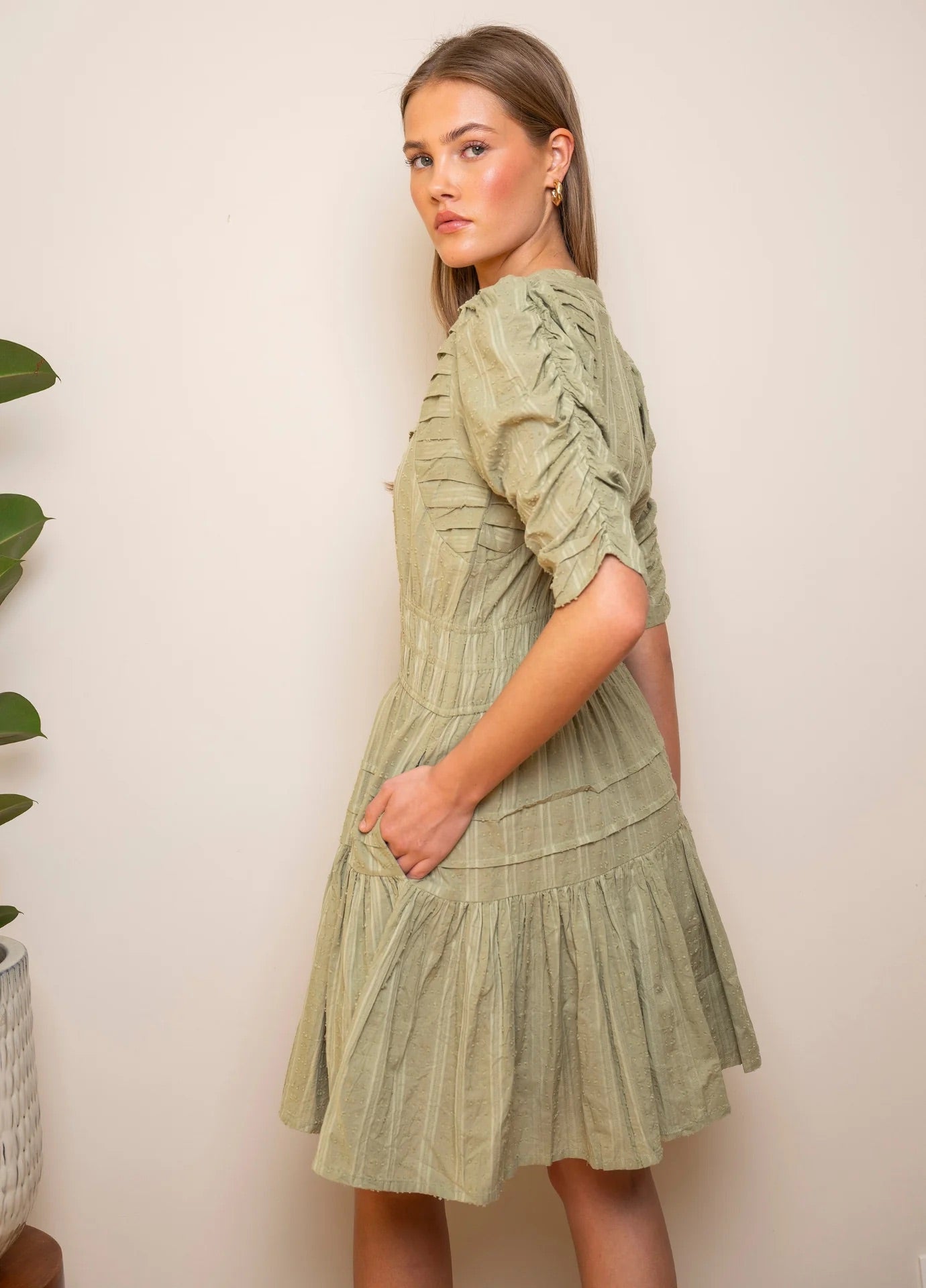 Fabienne Mini Dress Soft Sage