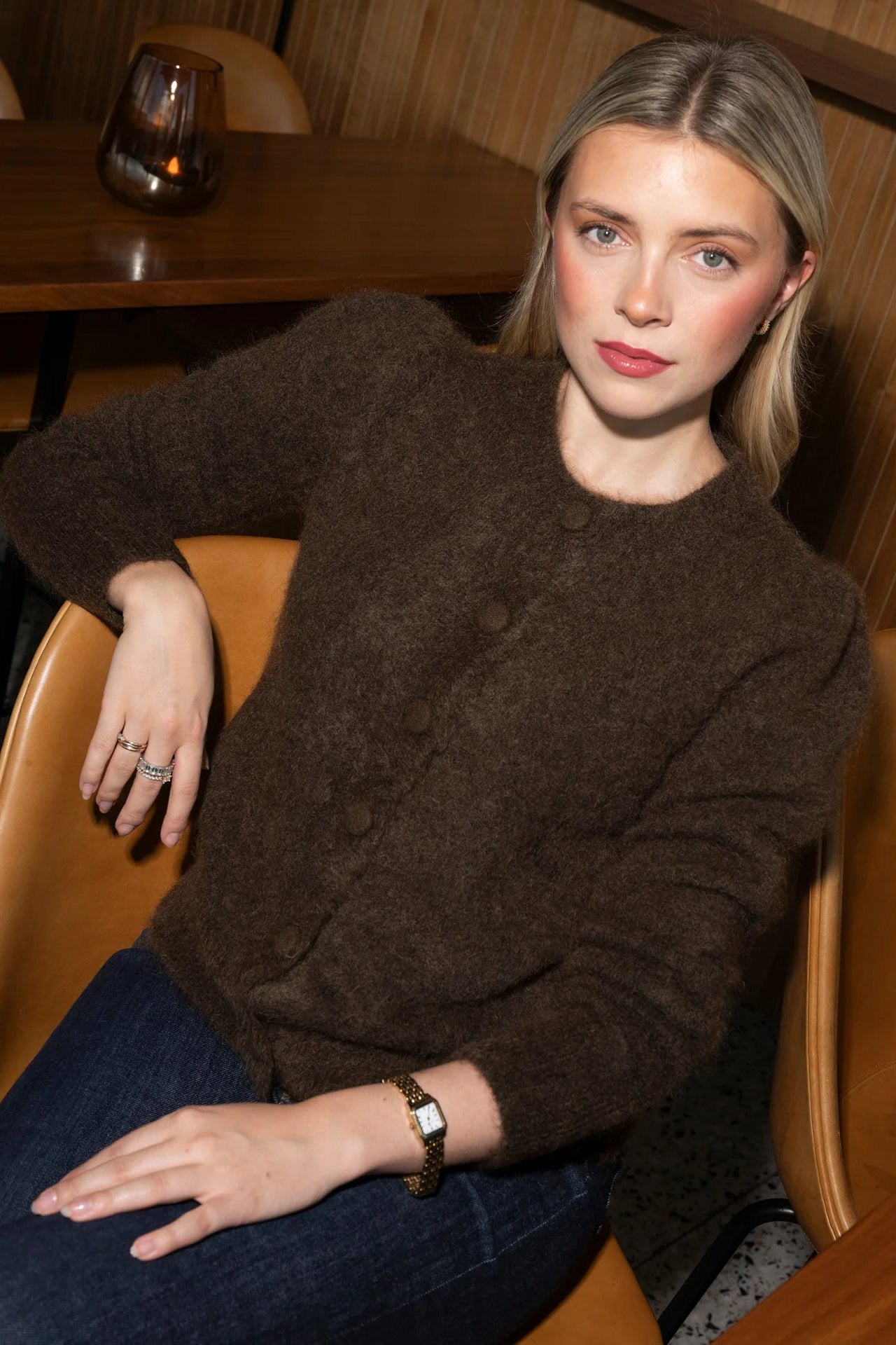 Ulla mohair cardigan Mocha