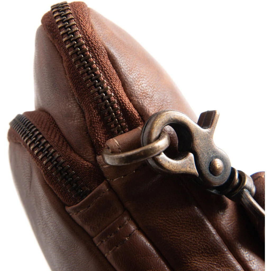 Mobile bag in soft vintage look leather