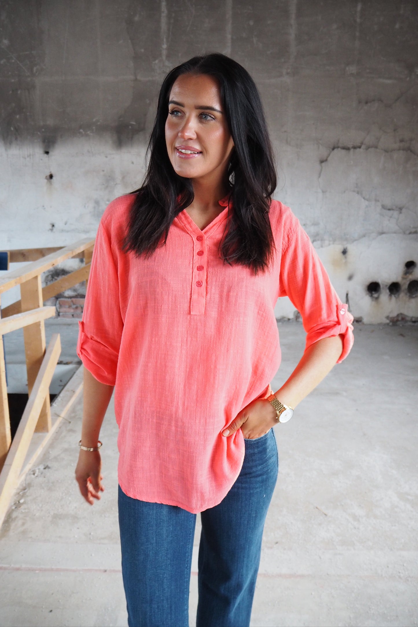 Petra bluse - Korall