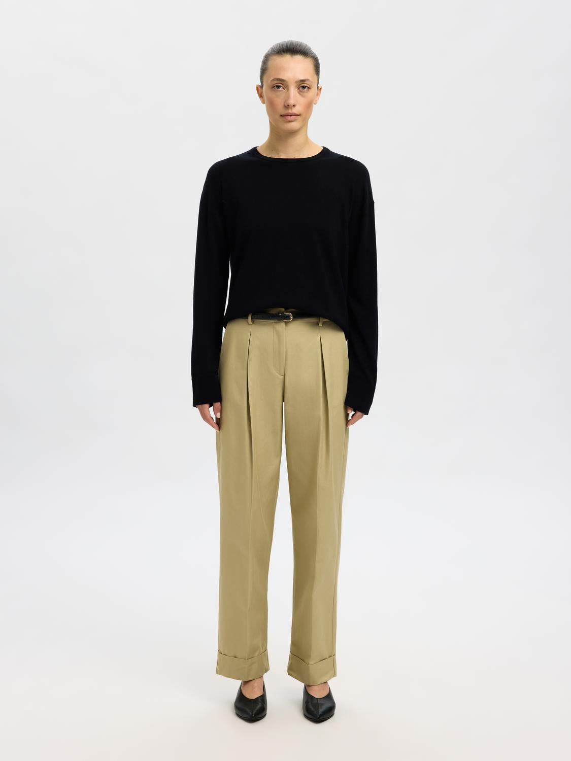 SLFTHEA LS KNIT MERINO O-NECK
