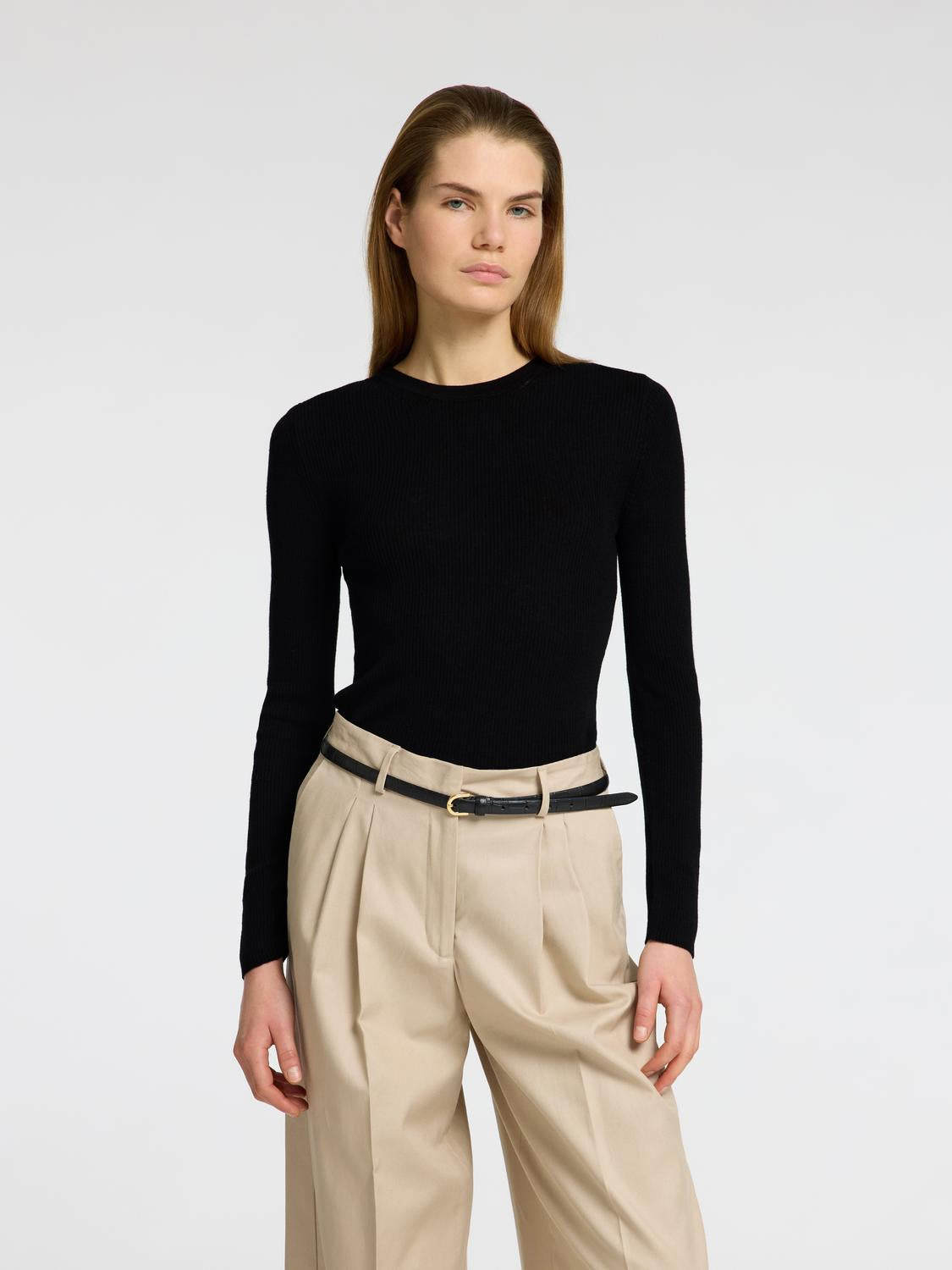 Ingrid ls knit lano o-neck