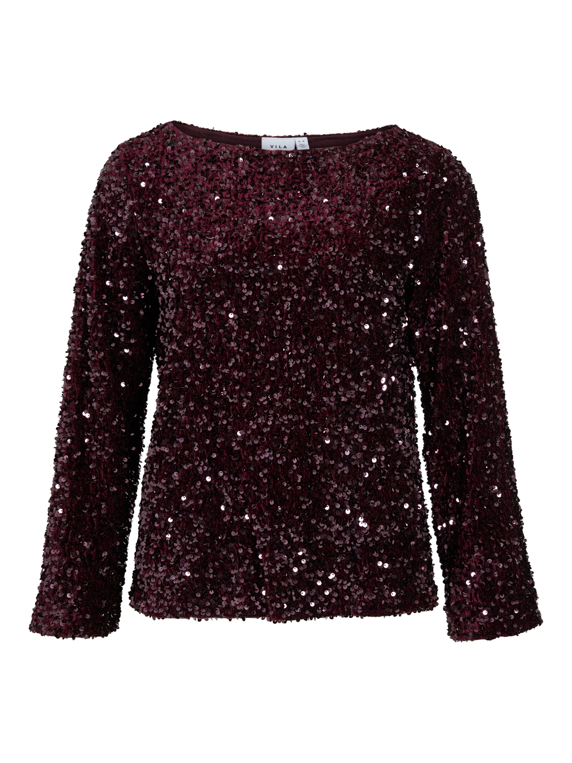Vifaith Boat Neck L/s Sequin Top/2
