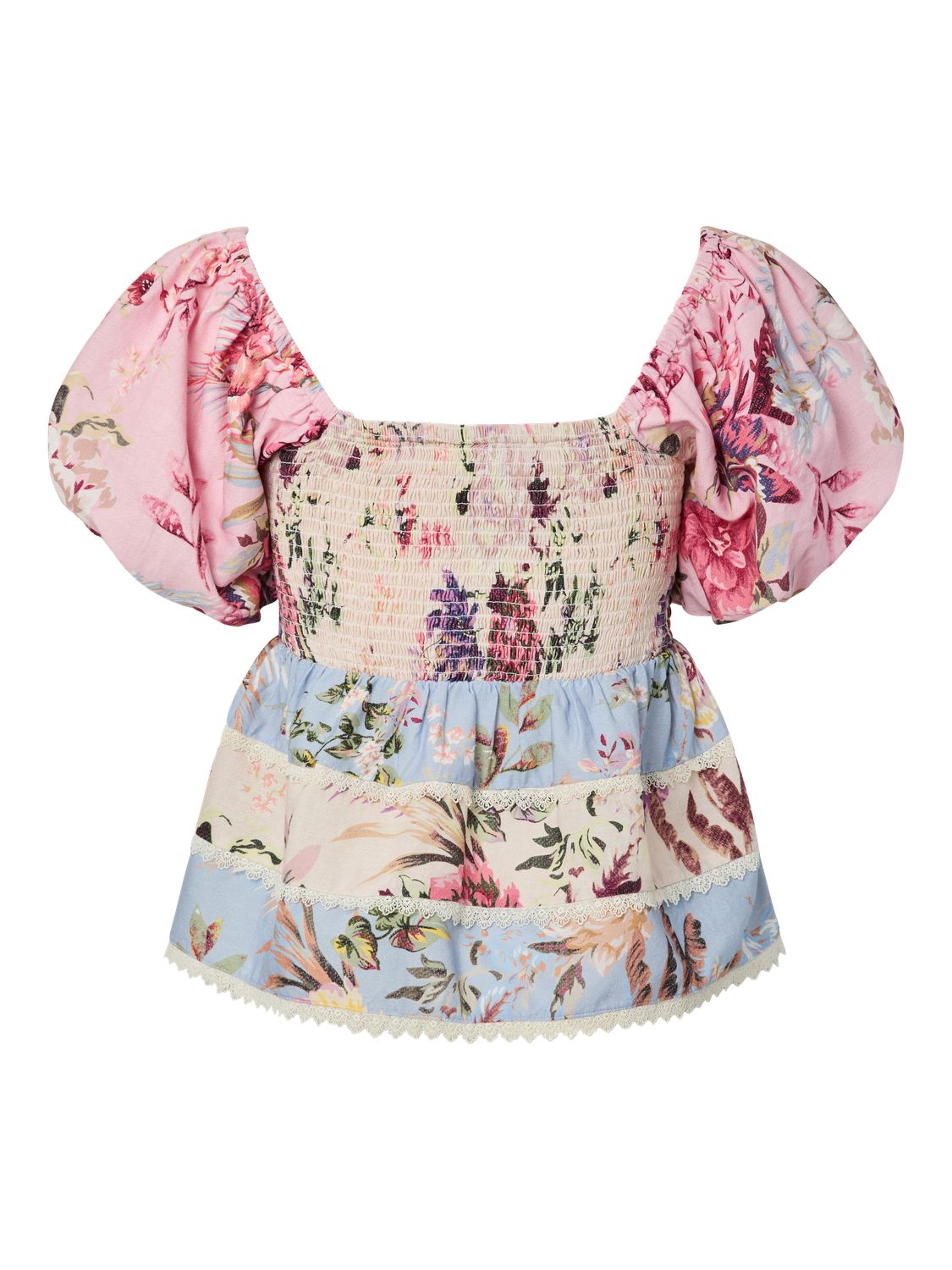 Yasmessa Ss Smock Top - Fest S.