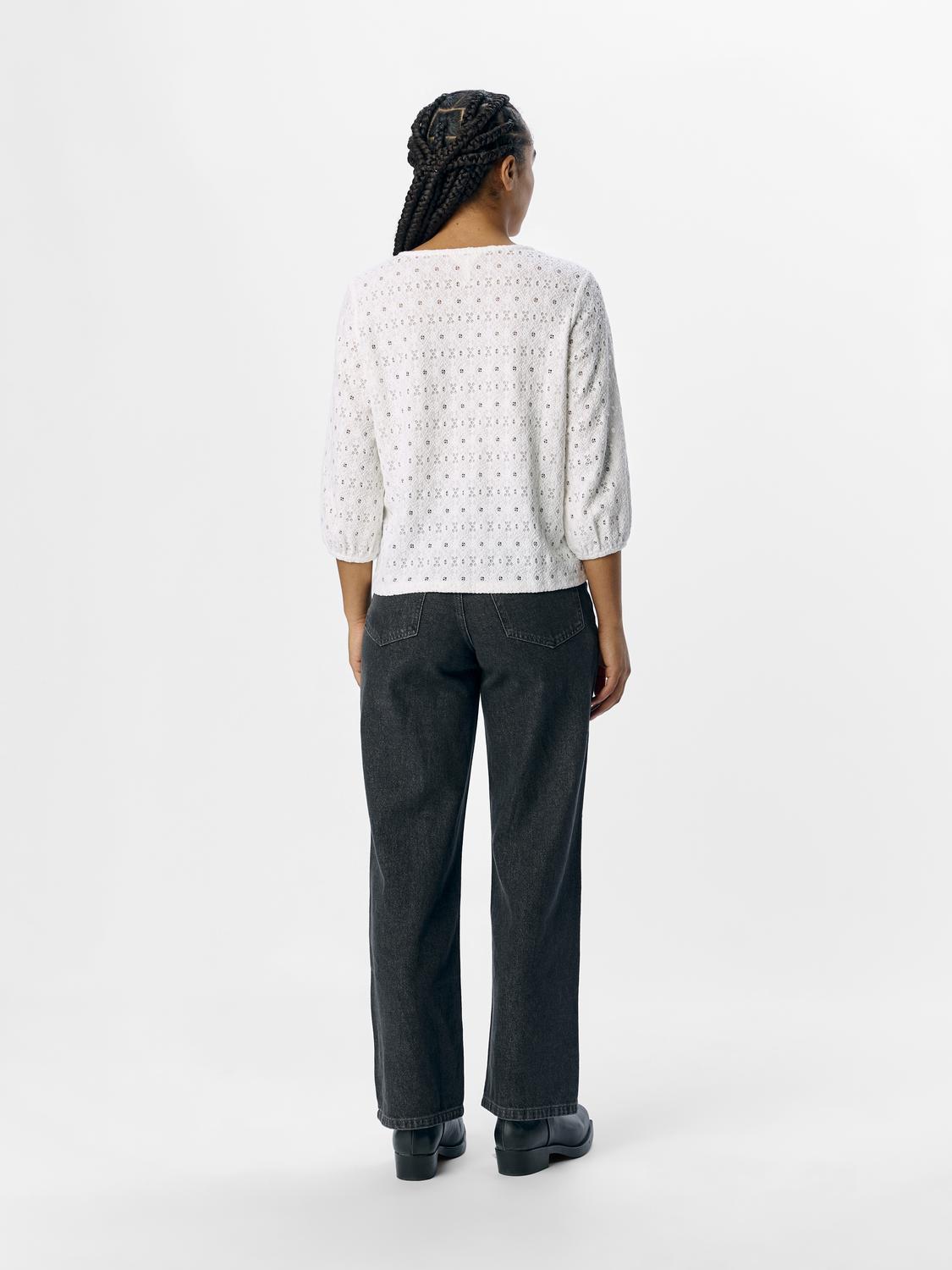 Laila 3/4 RE Top - Hvit