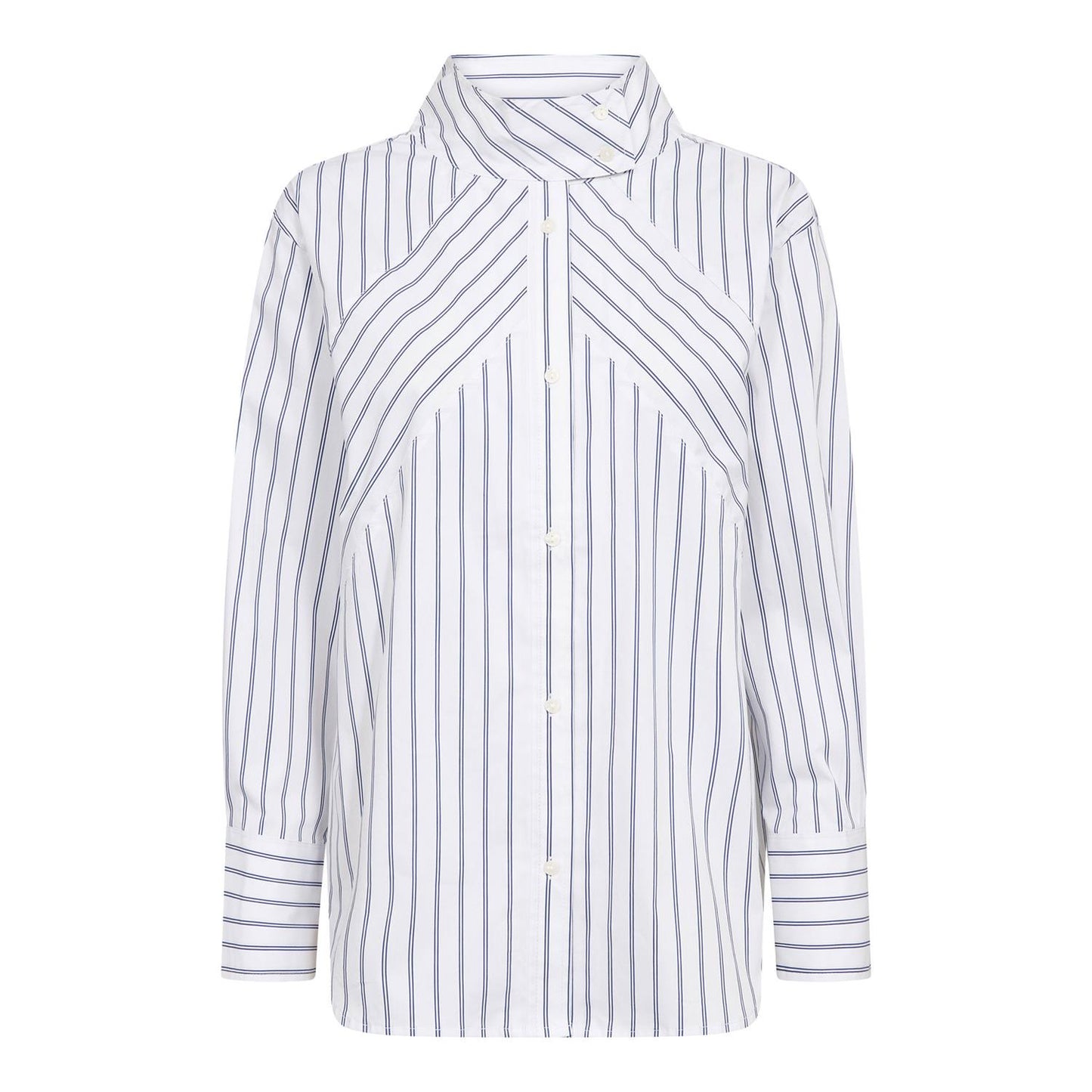 Somocc Stripe Funnel Neck Shirt