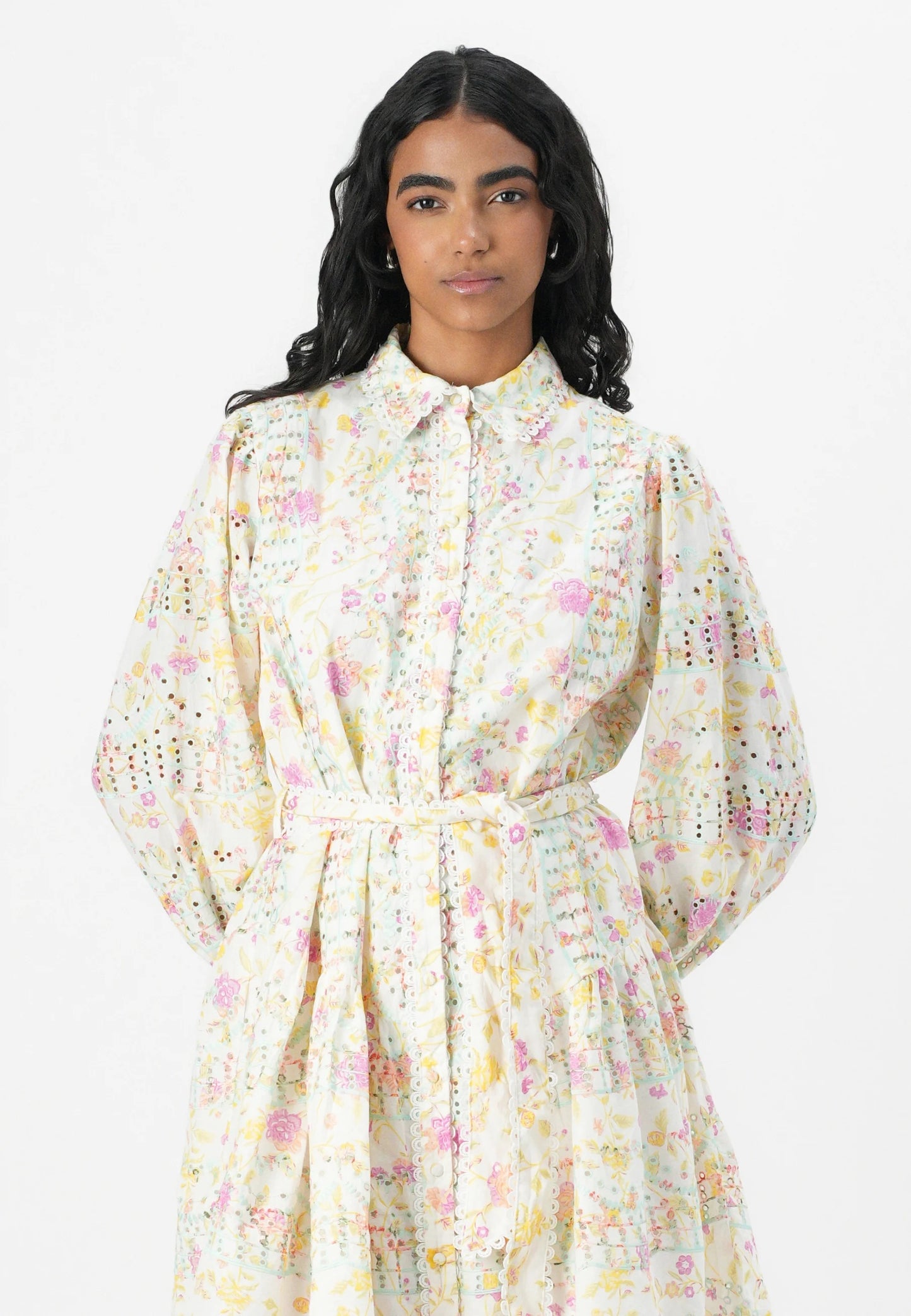 Mellia LS embroidered dress