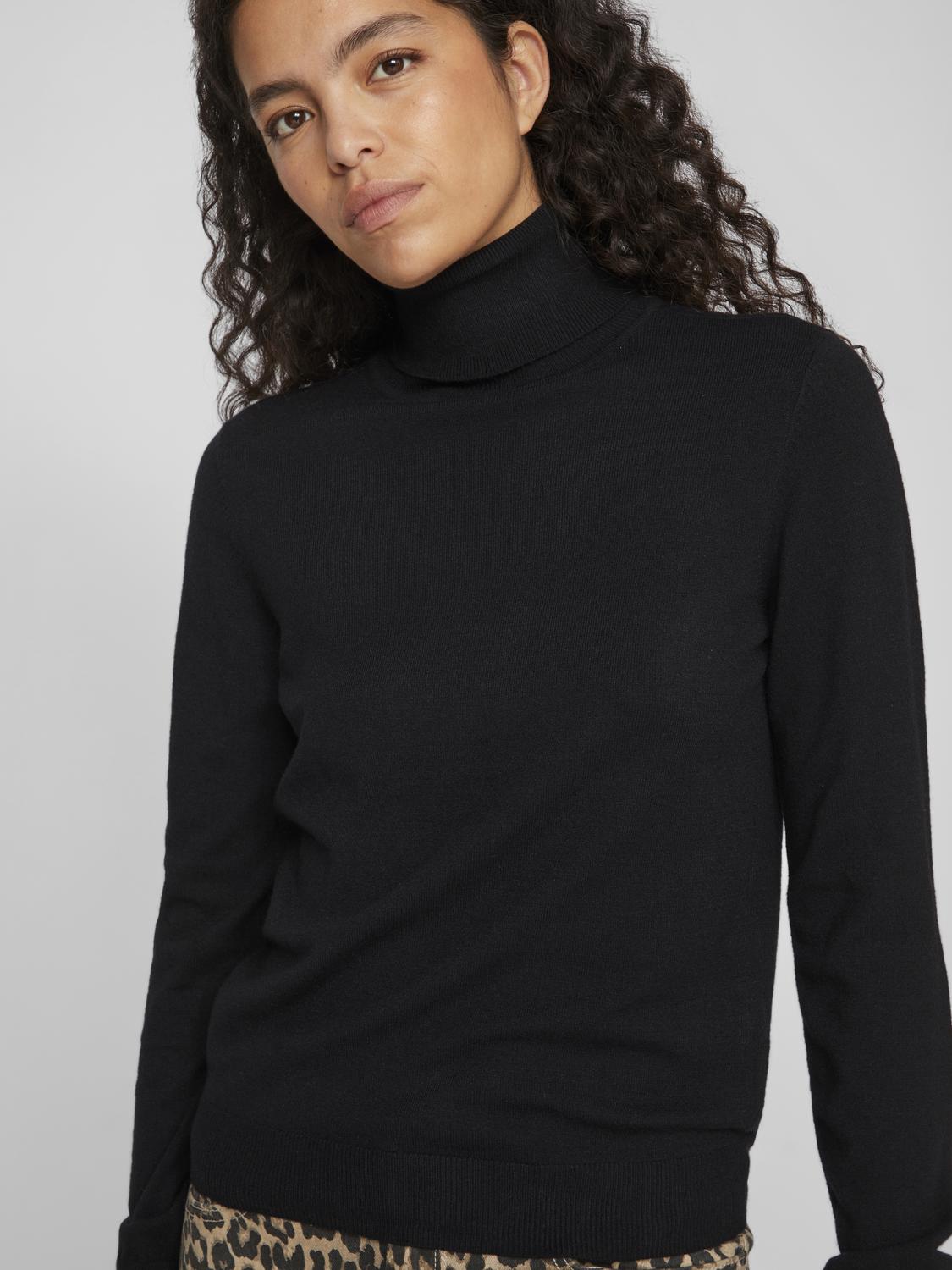 Vicomfy l/s roll-neck knit top