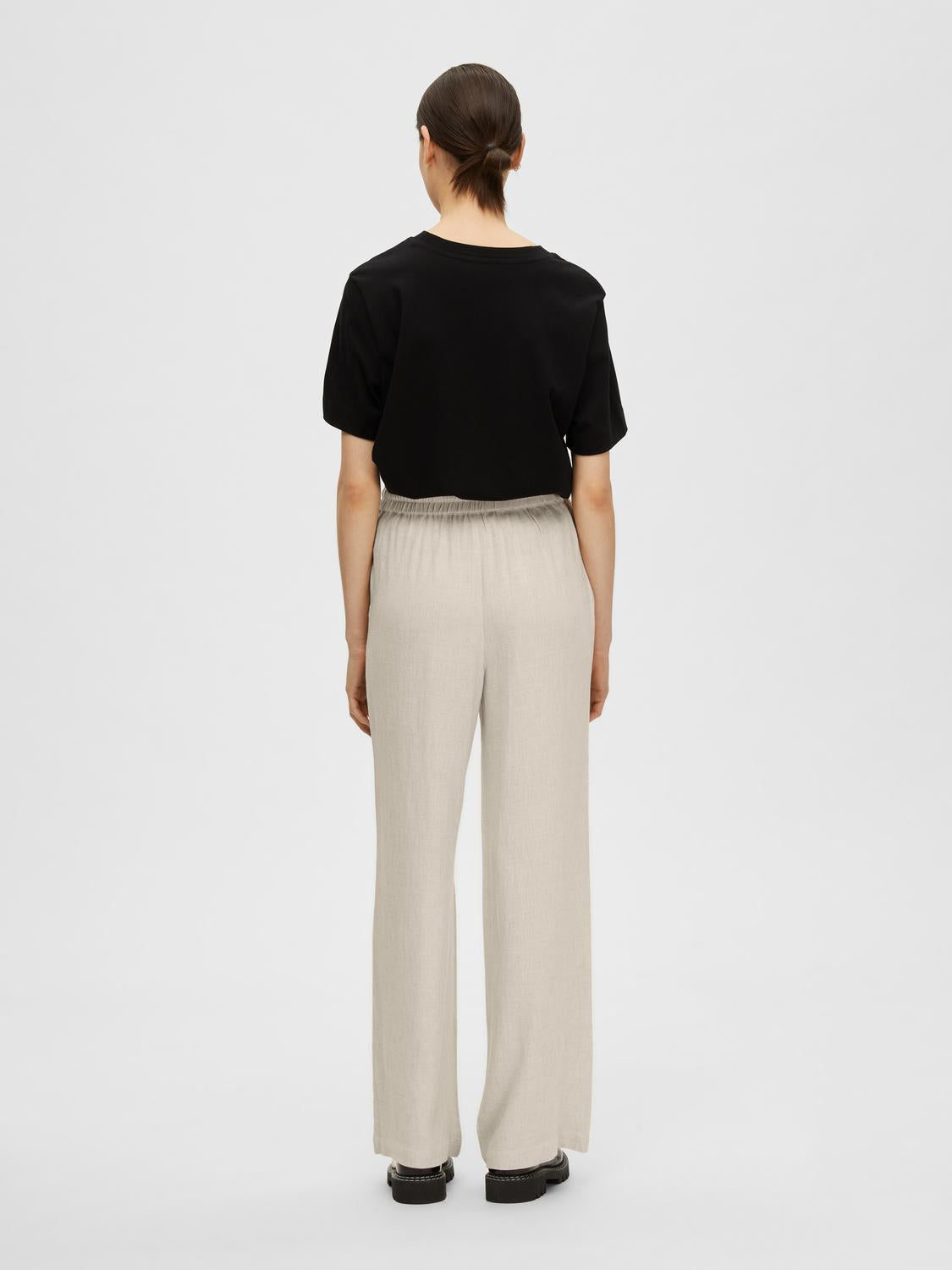 Slfviva-gulia hw long linen pant